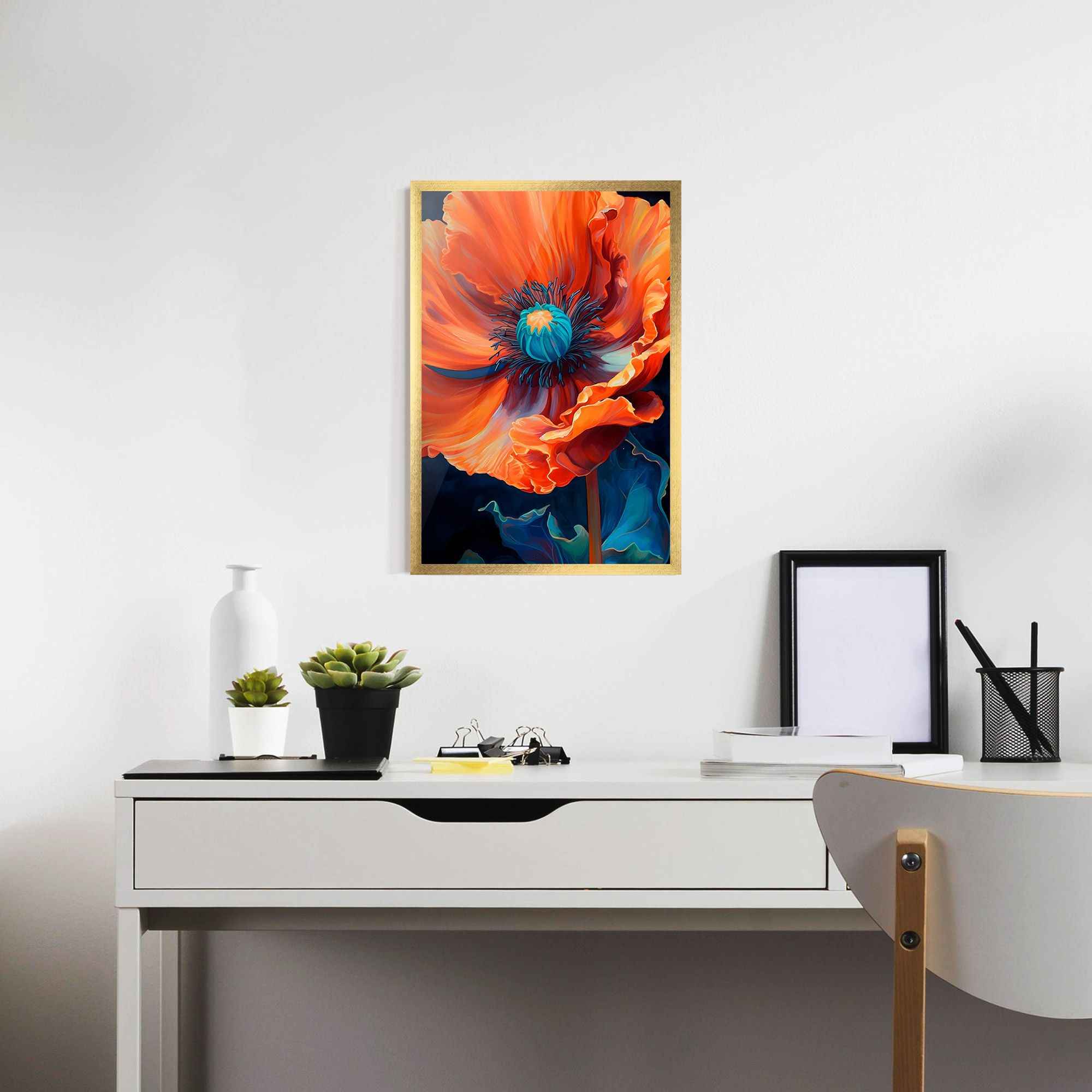 Orange Blue Poppy mockup 7