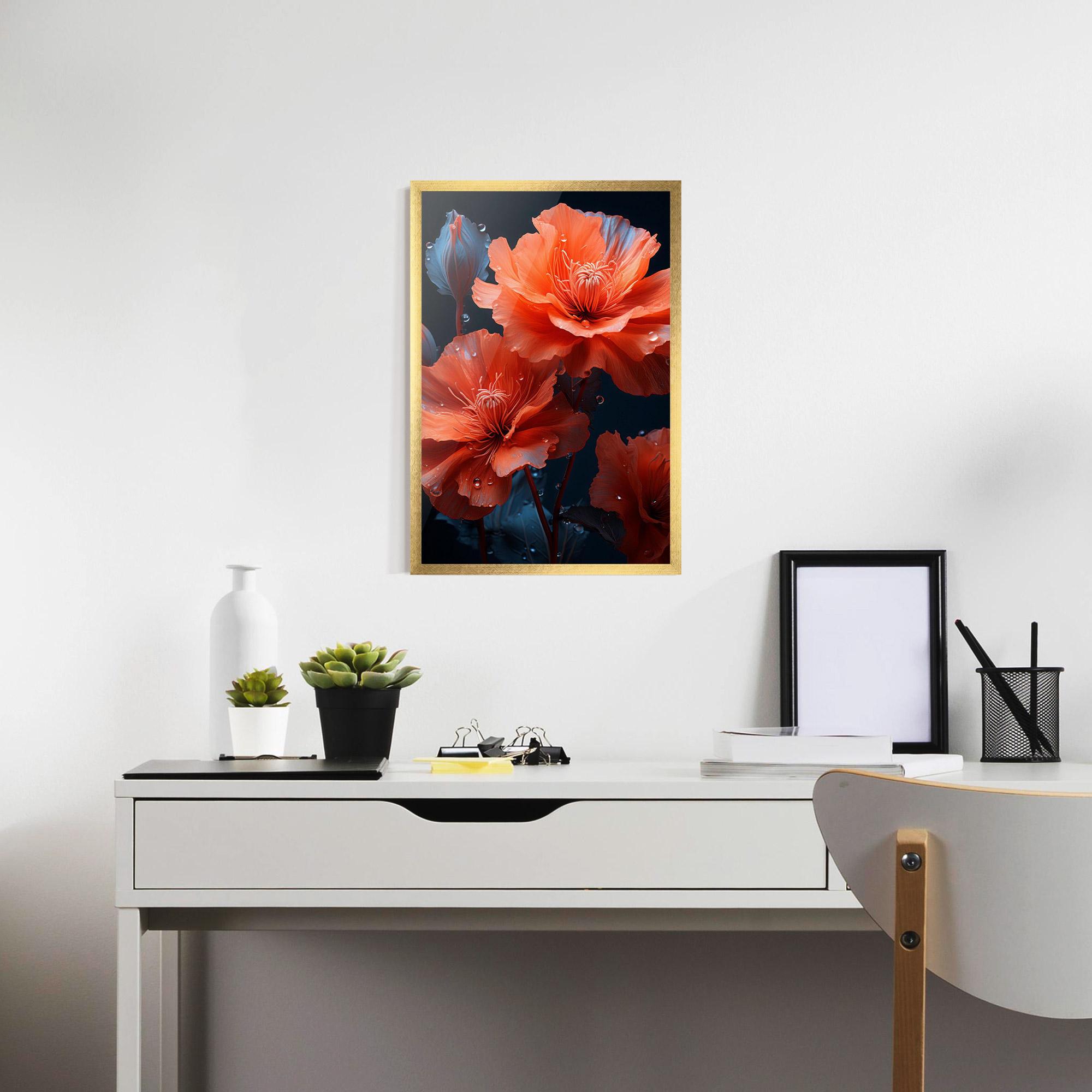 Gerahmte Poster Orange Poppy mockup 7