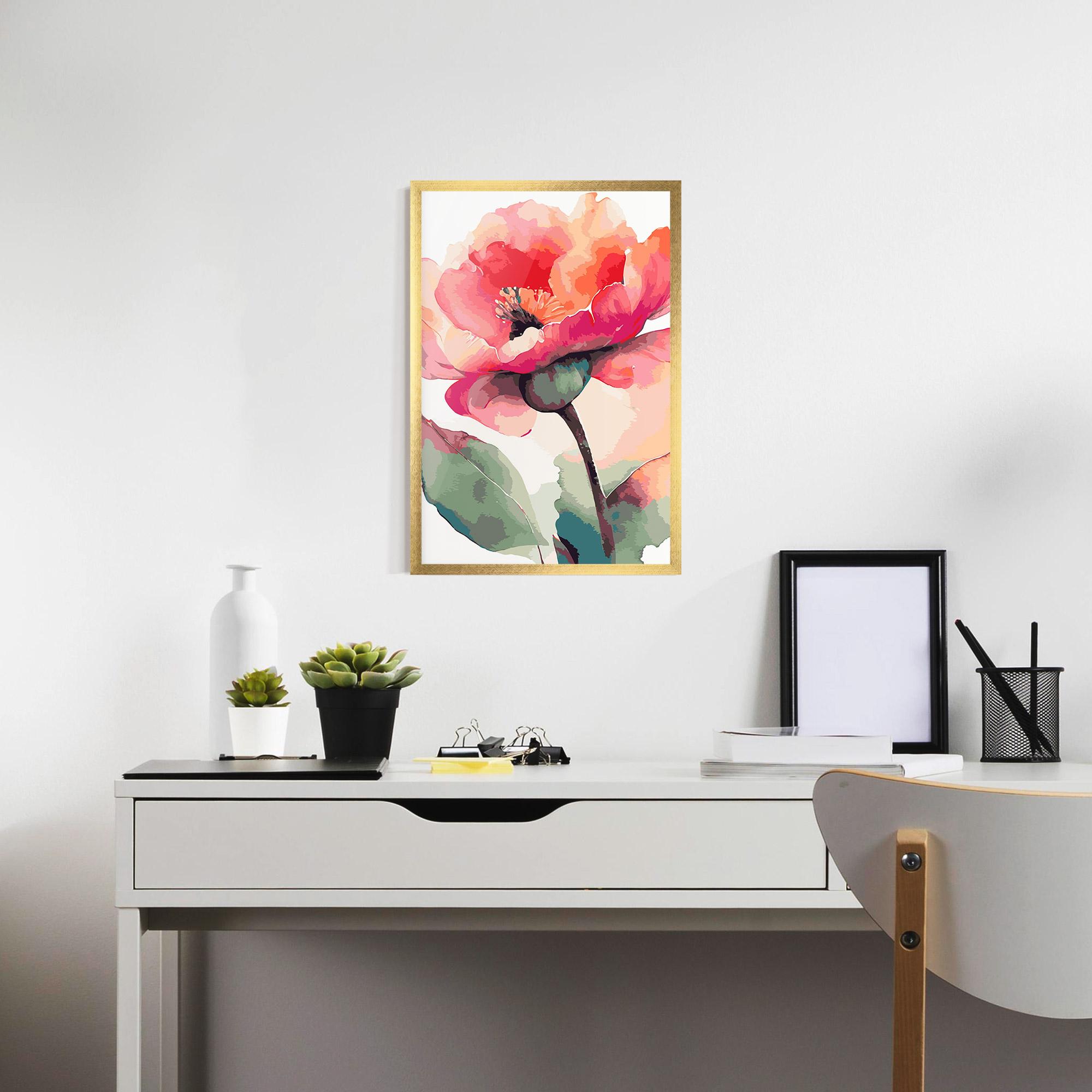 Gerahmte Poster Pastel Poppy mockup 7