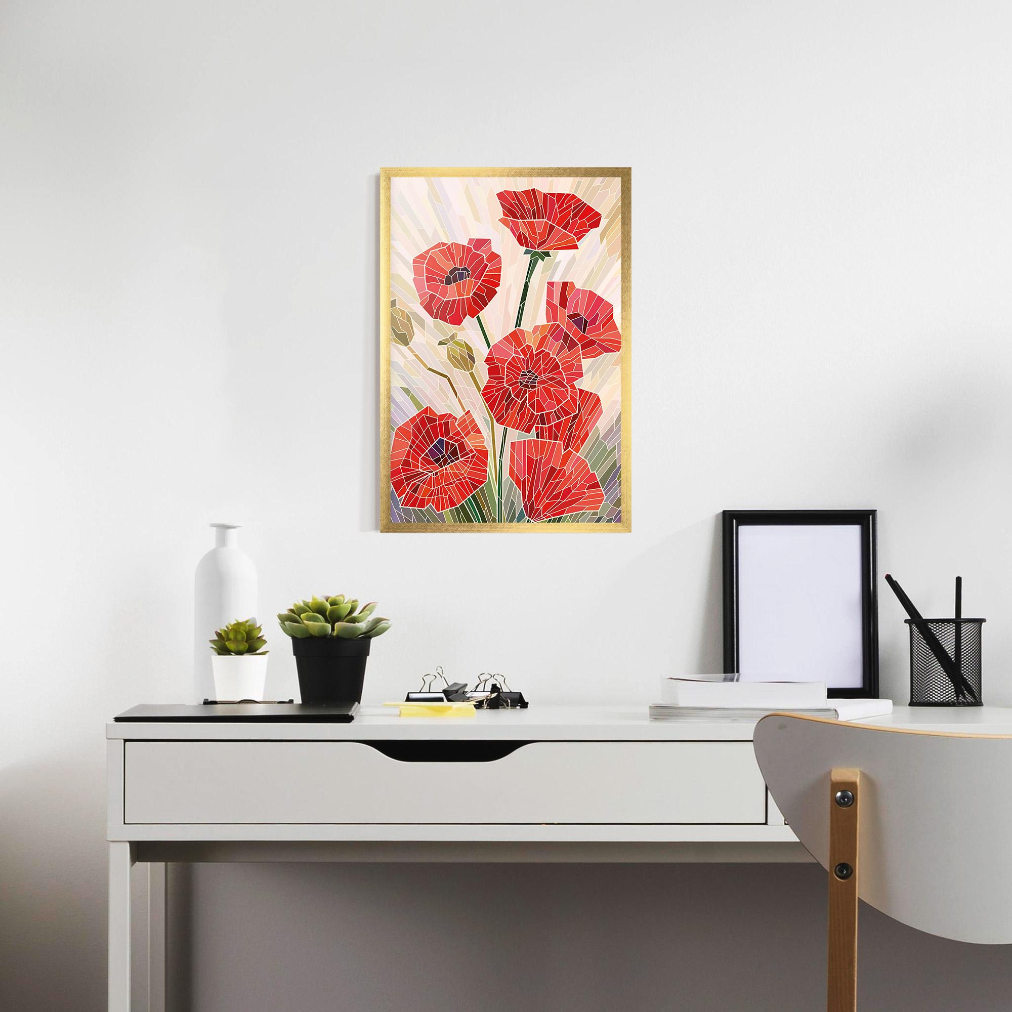 Gerahmte Poster Poppy Glass mockup 7