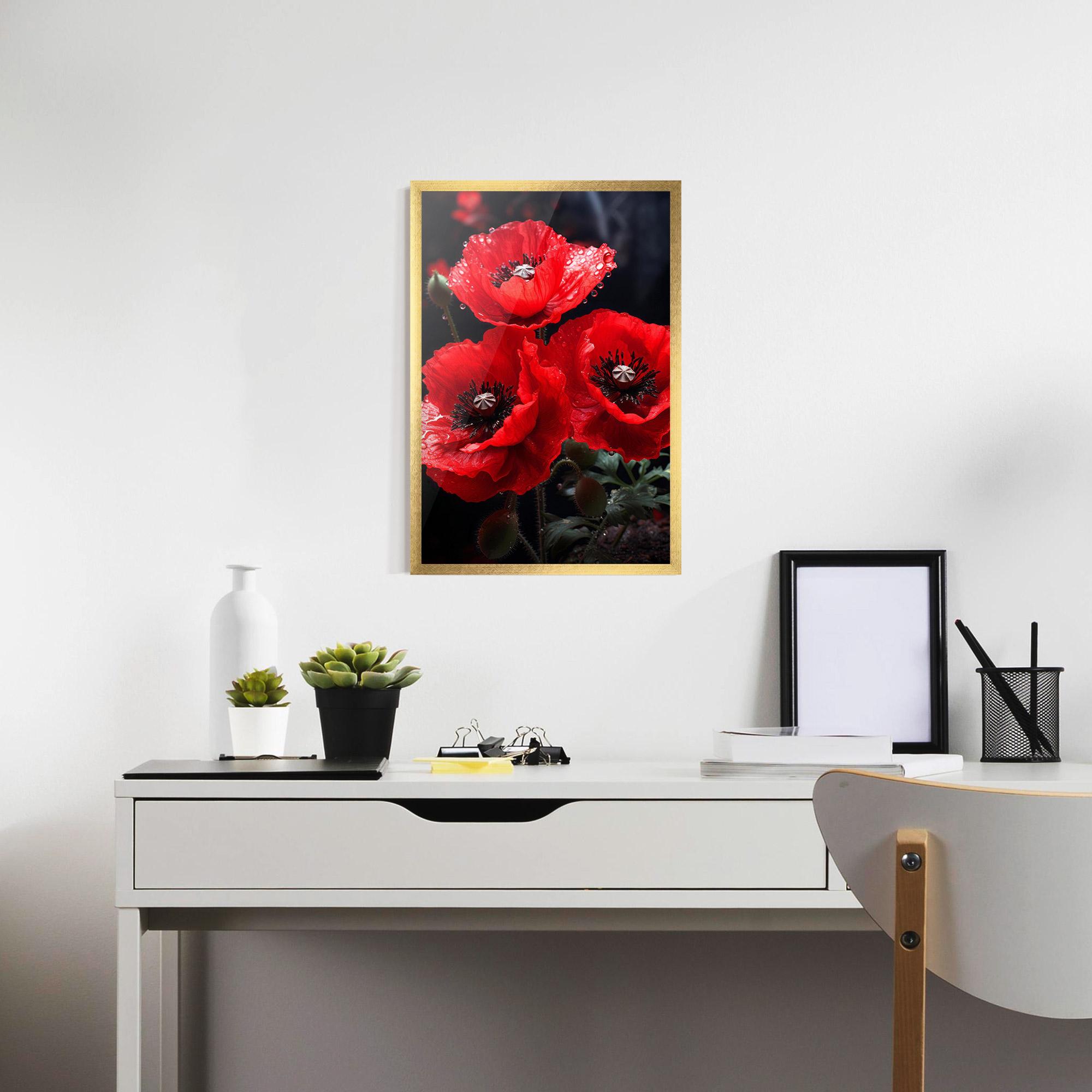 Gerahmte Poster Red Poppy mockup 7