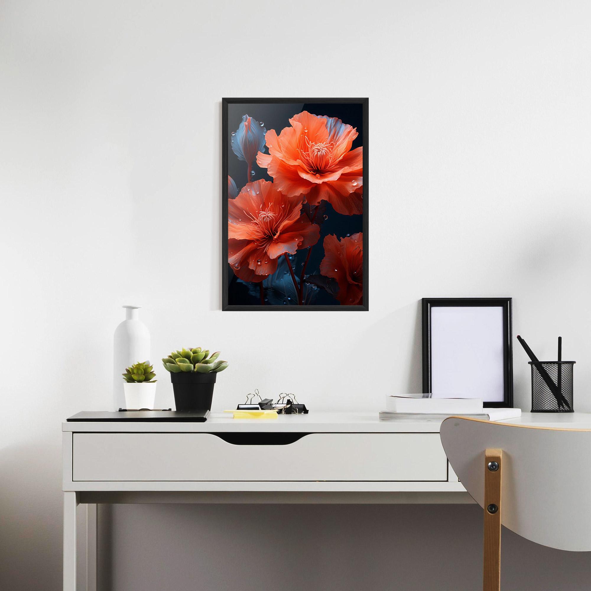 Gerahmte Poster Orange Poppy mockup 7