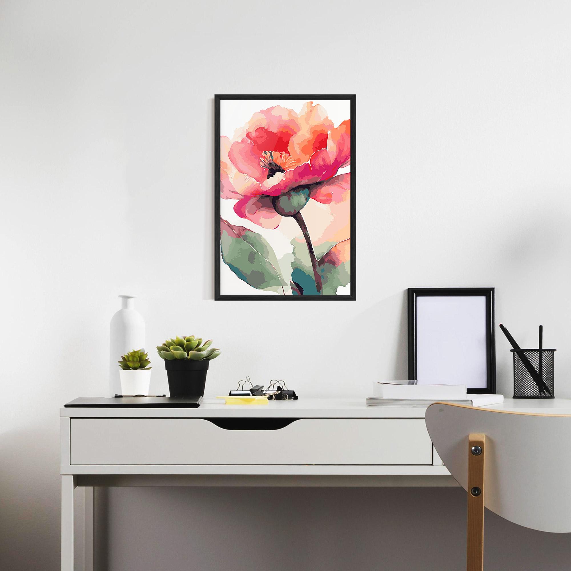 Gerahmte Poster Pastel Poppy mockup 7