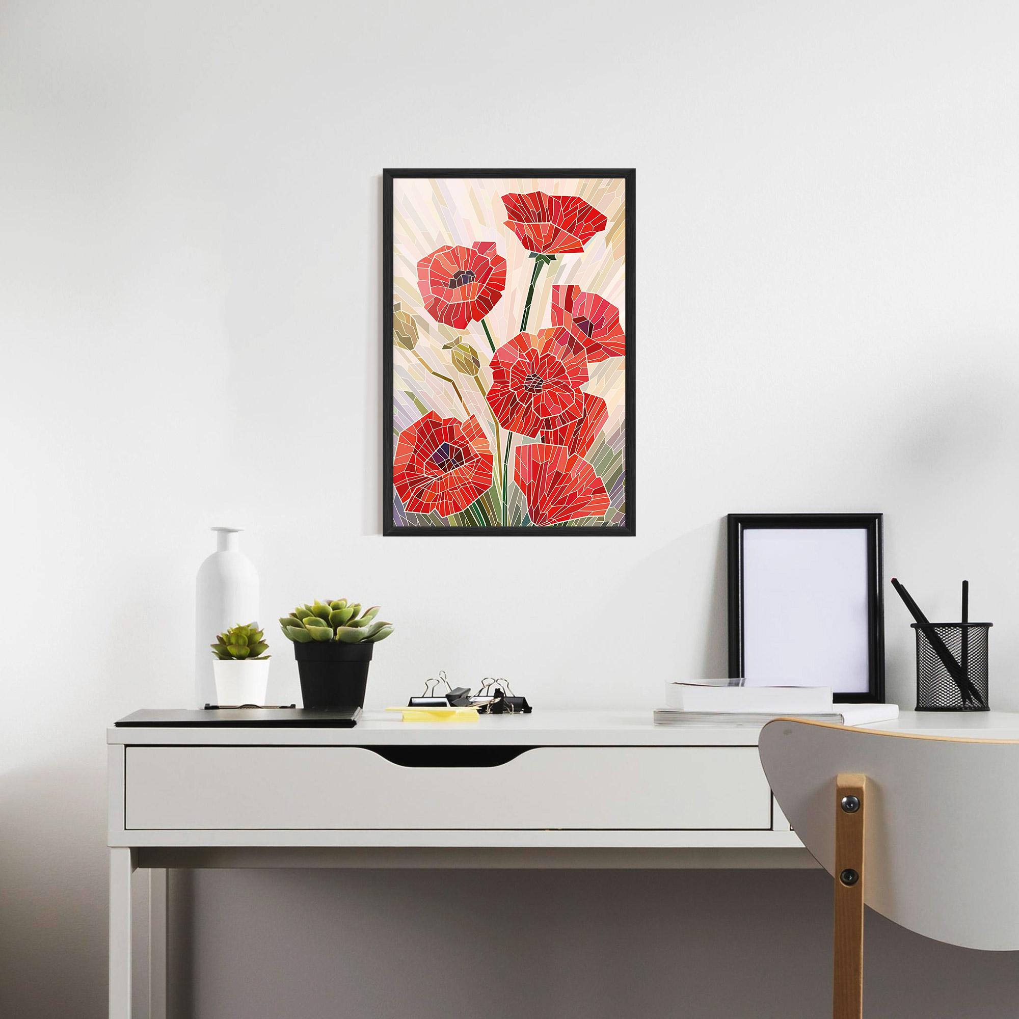 Gerahmte Poster Poppy Glass mockup 7