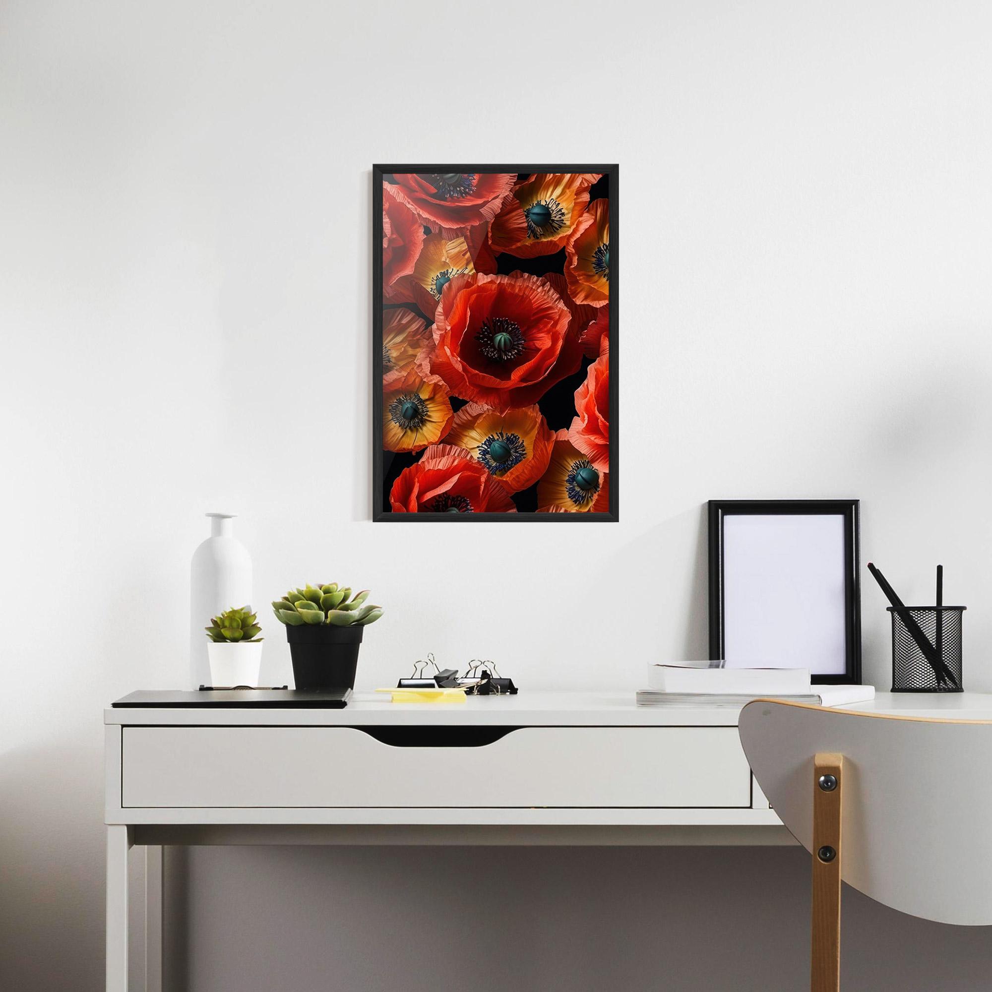 Gerahmte Poster Red Orange Poppy mockup 7
