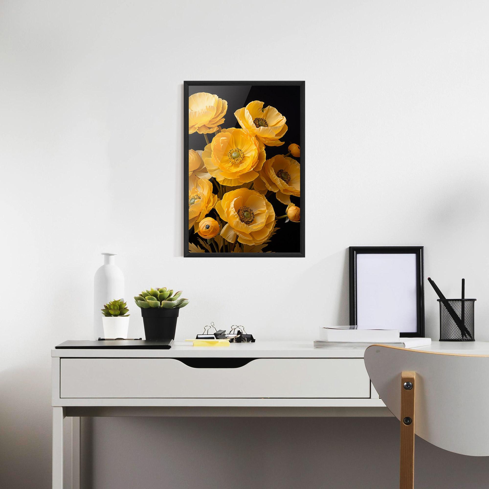Gerahmte Poster Yellow Poppy mockup 7