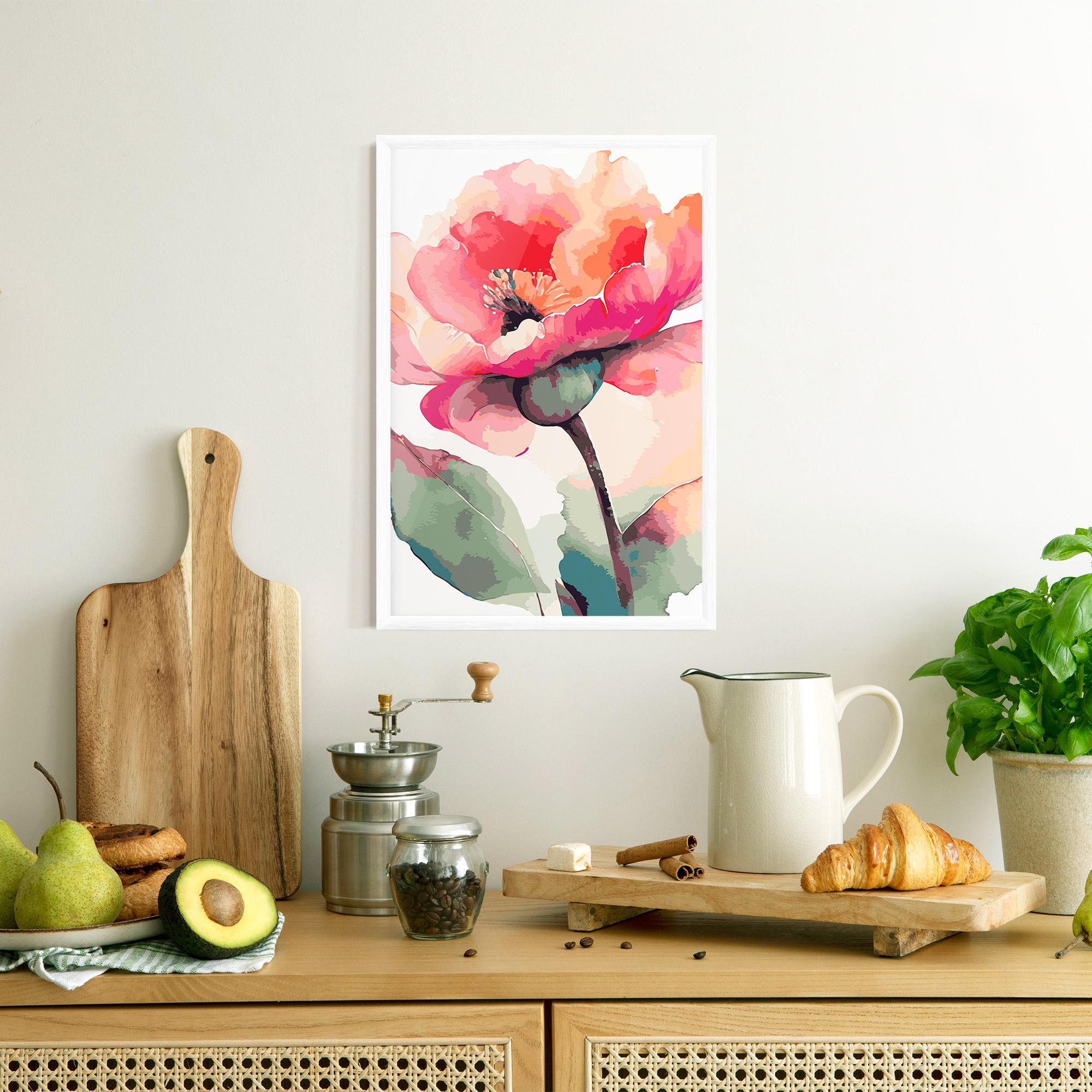 Gerahmte Poster Pastel Poppy mockup 8