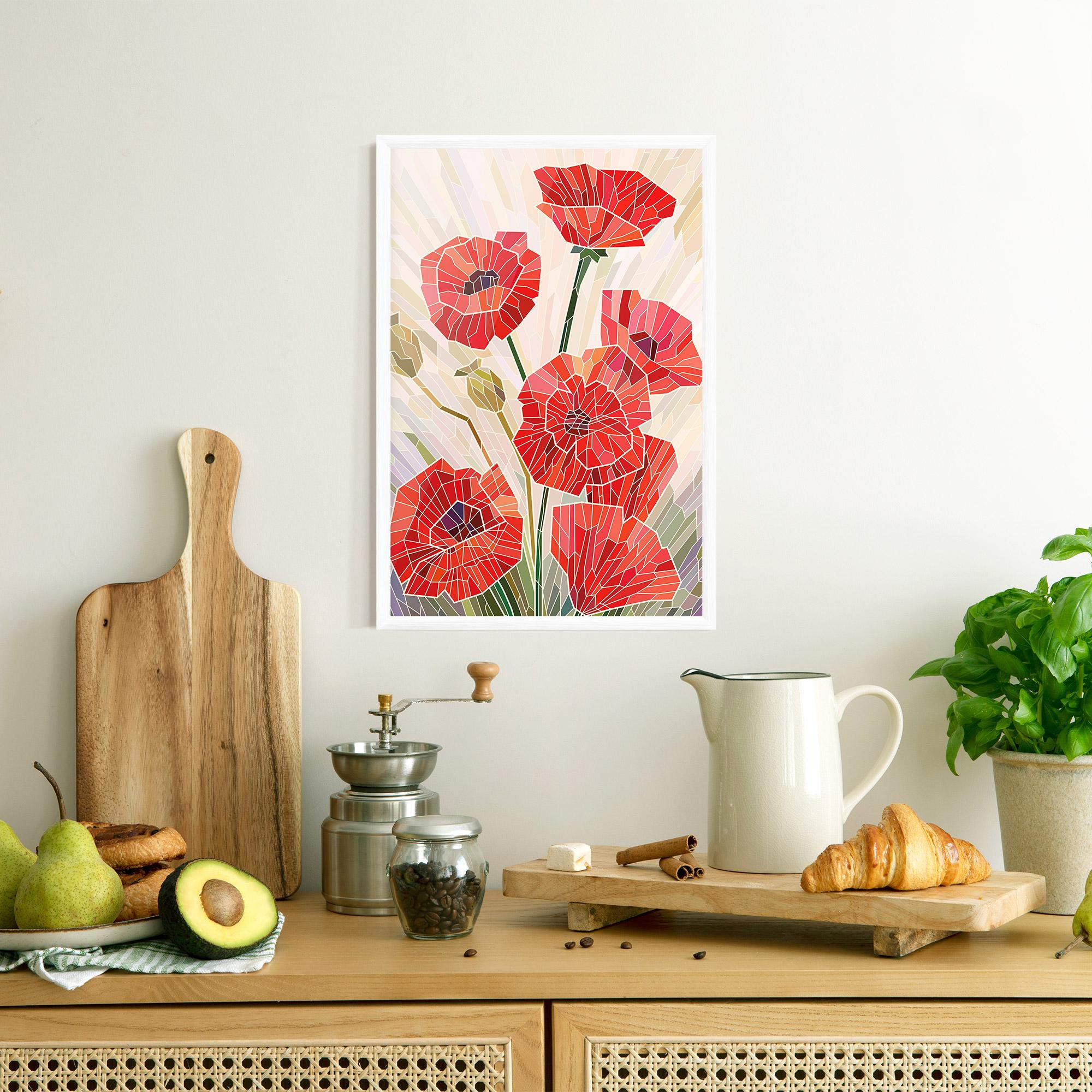 Gerahmte Poster Poppy Glass mockup 8