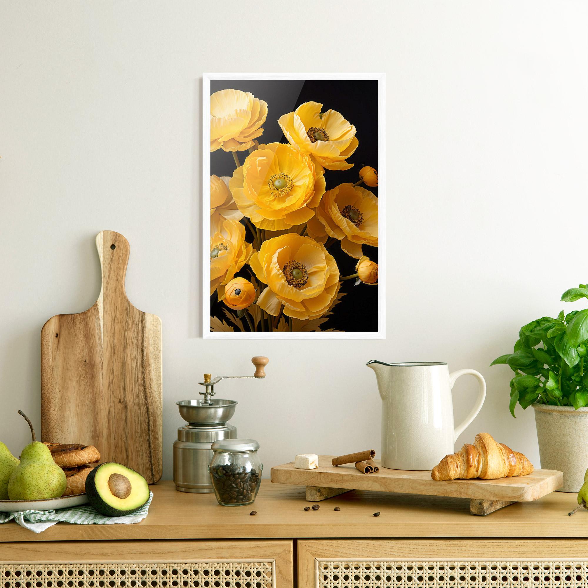 Gerahmte Poster Yellow Poppy mockup 8