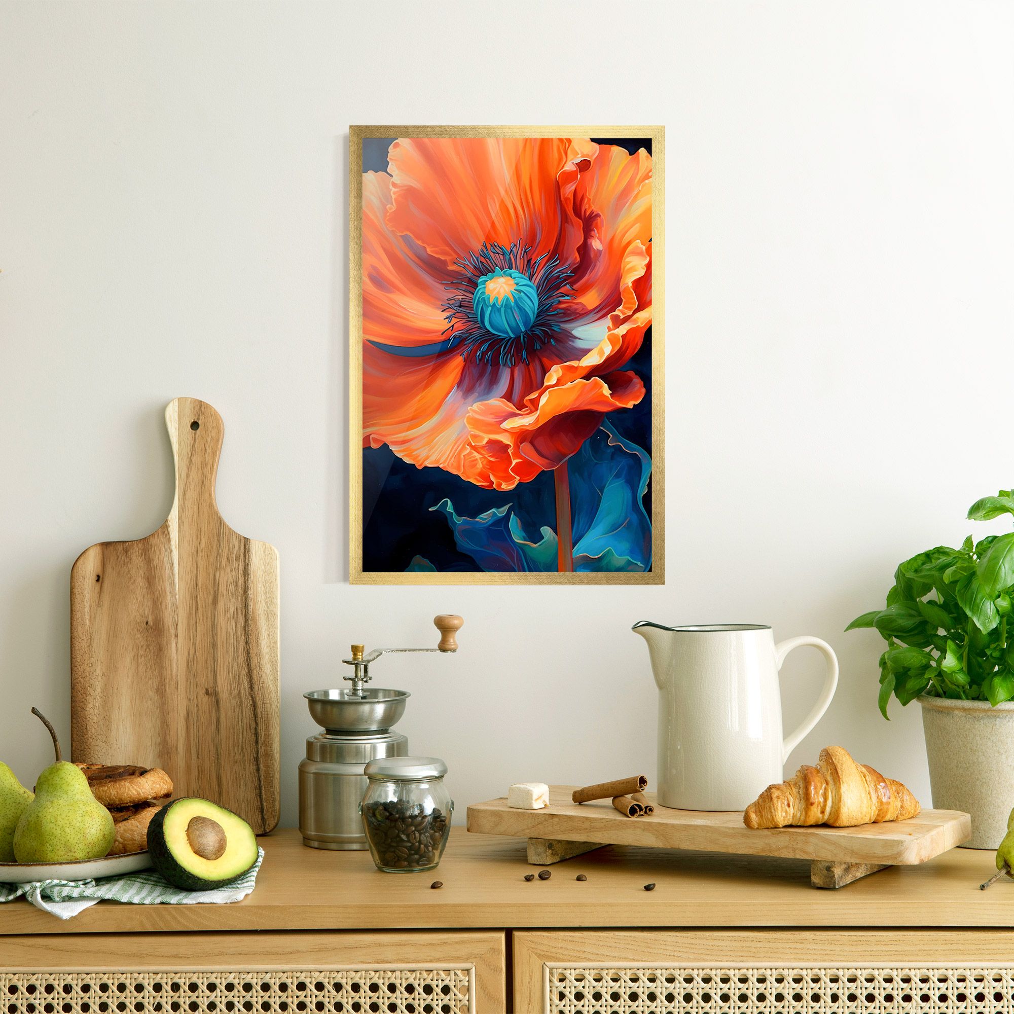Orange Blue Poppy mockup 8