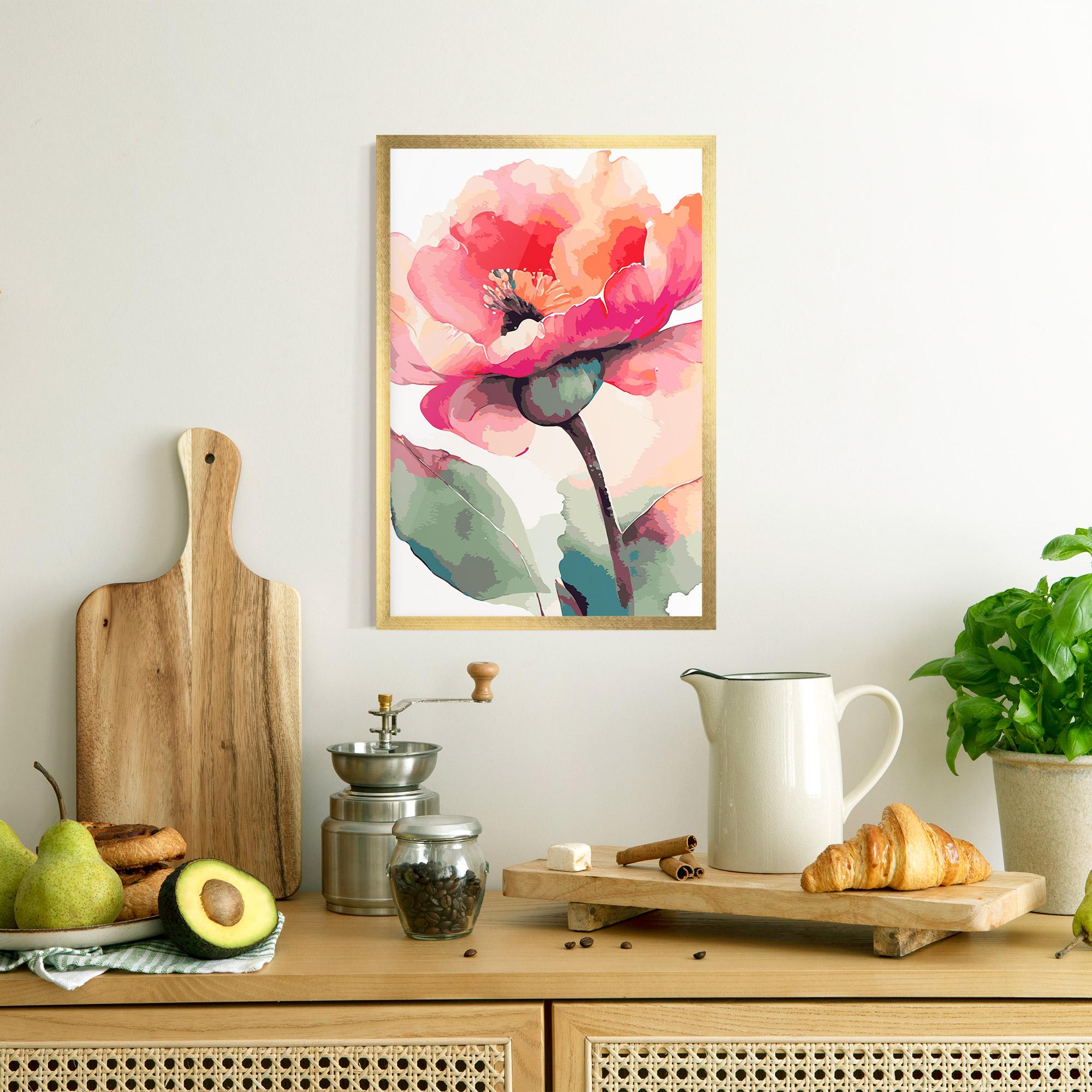 Gerahmte Poster Pastel Poppy mockup 8