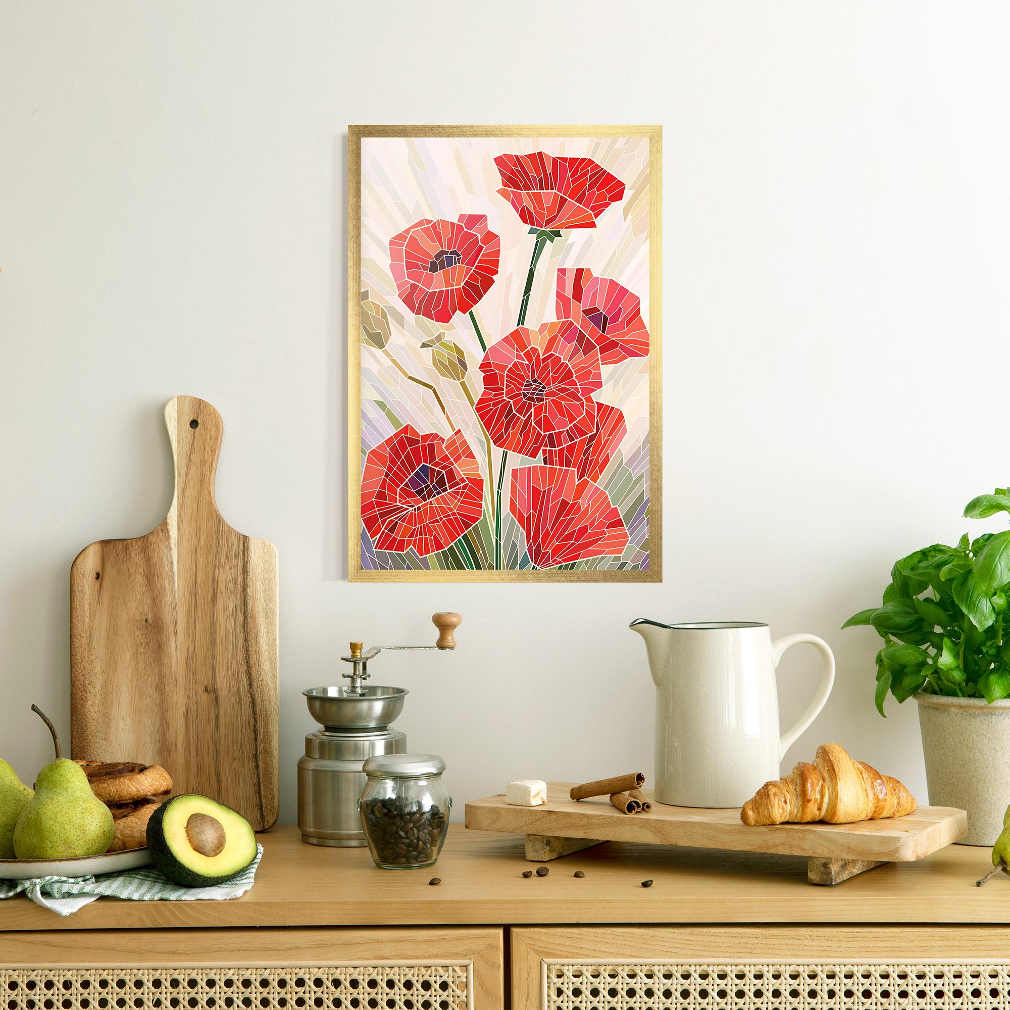 Gerahmte Poster Poppy Glass mockup 8