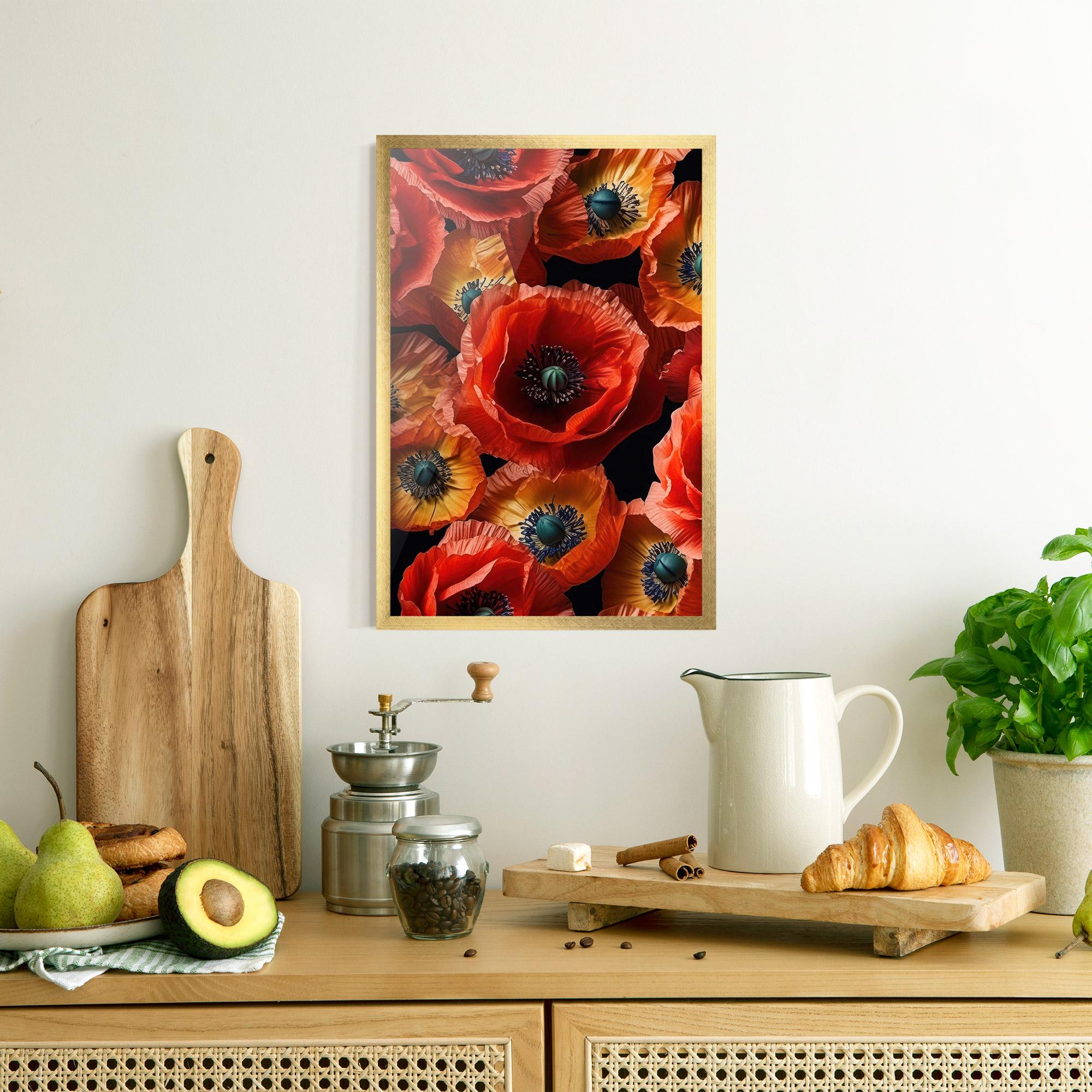 Gerahmte Poster Red Orange Poppy mockup 8