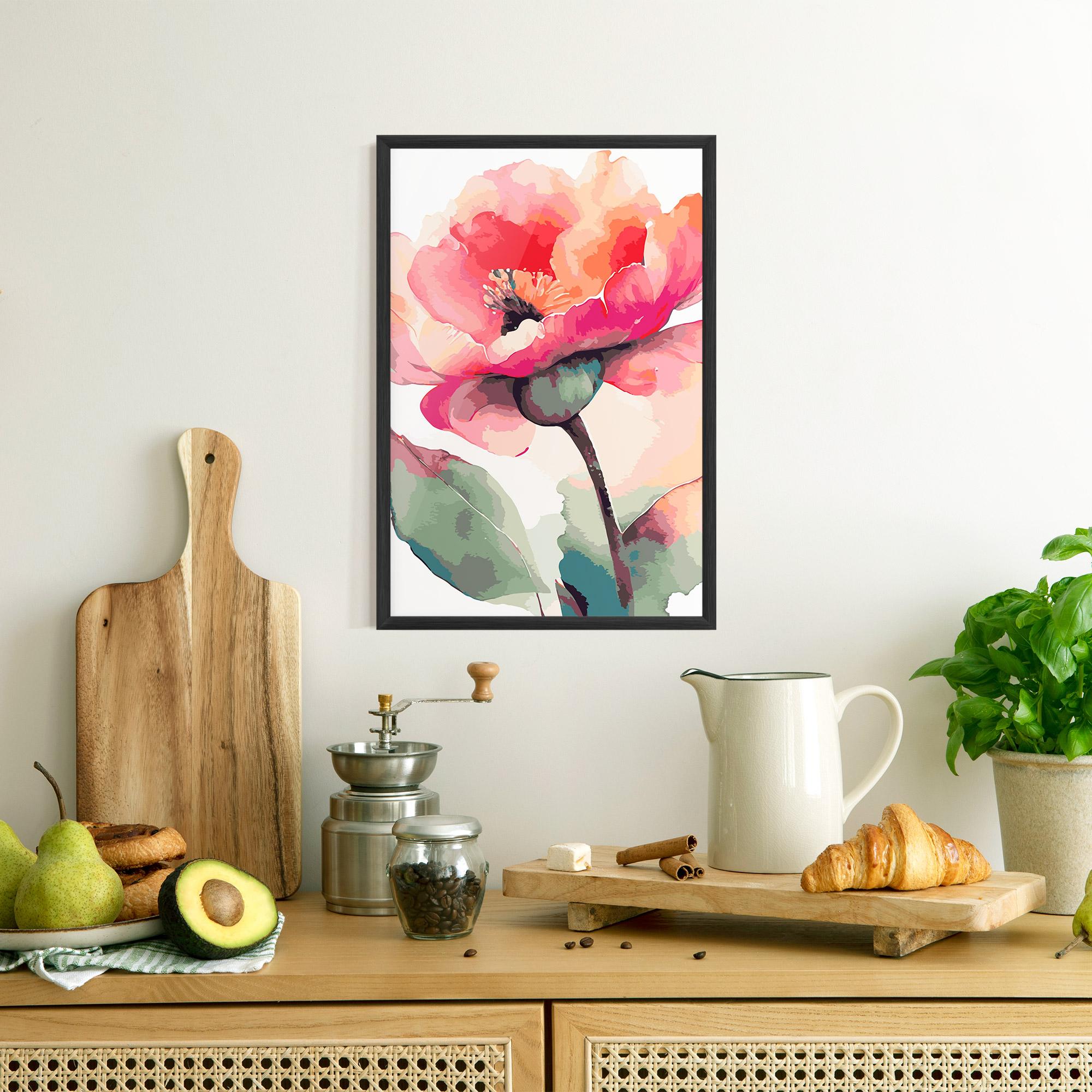 Gerahmte Poster Pastel Poppy mockup 8