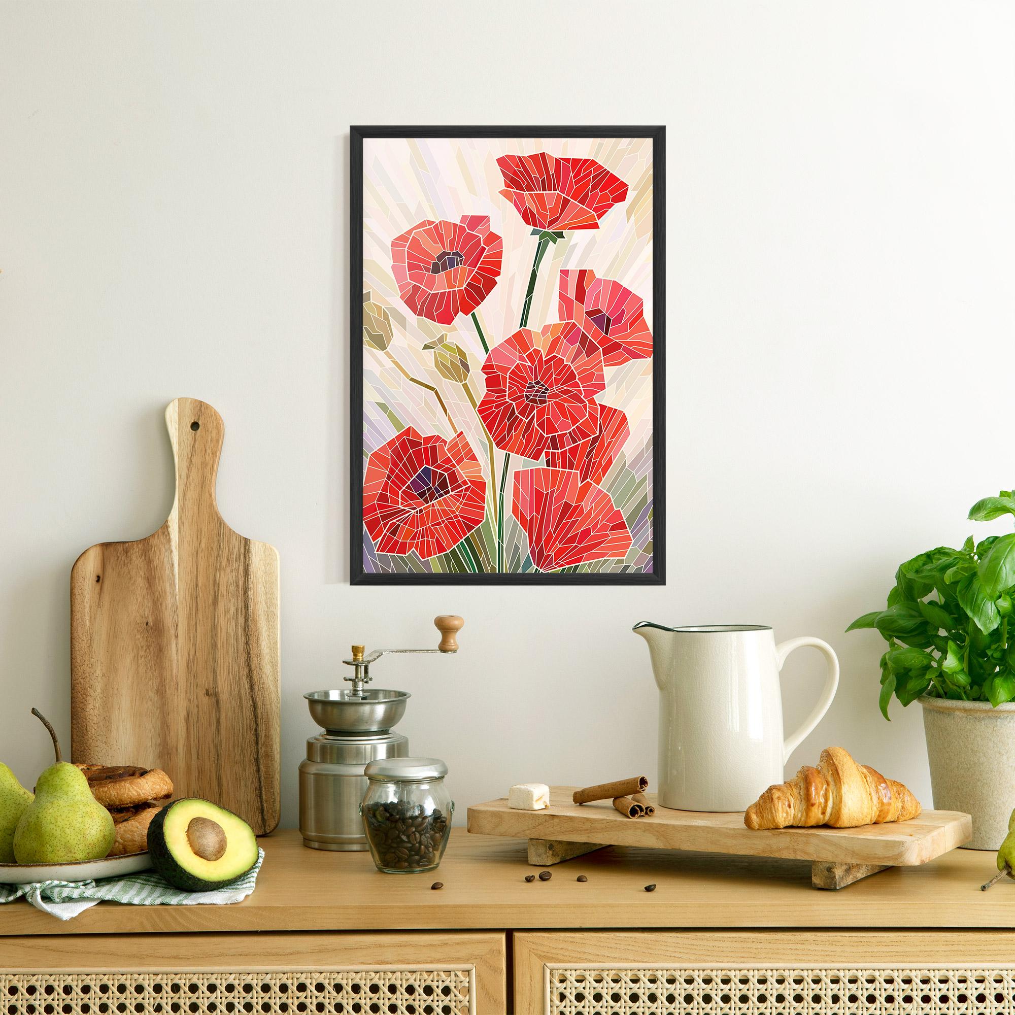 Gerahmte Poster Poppy Glass mockup 8