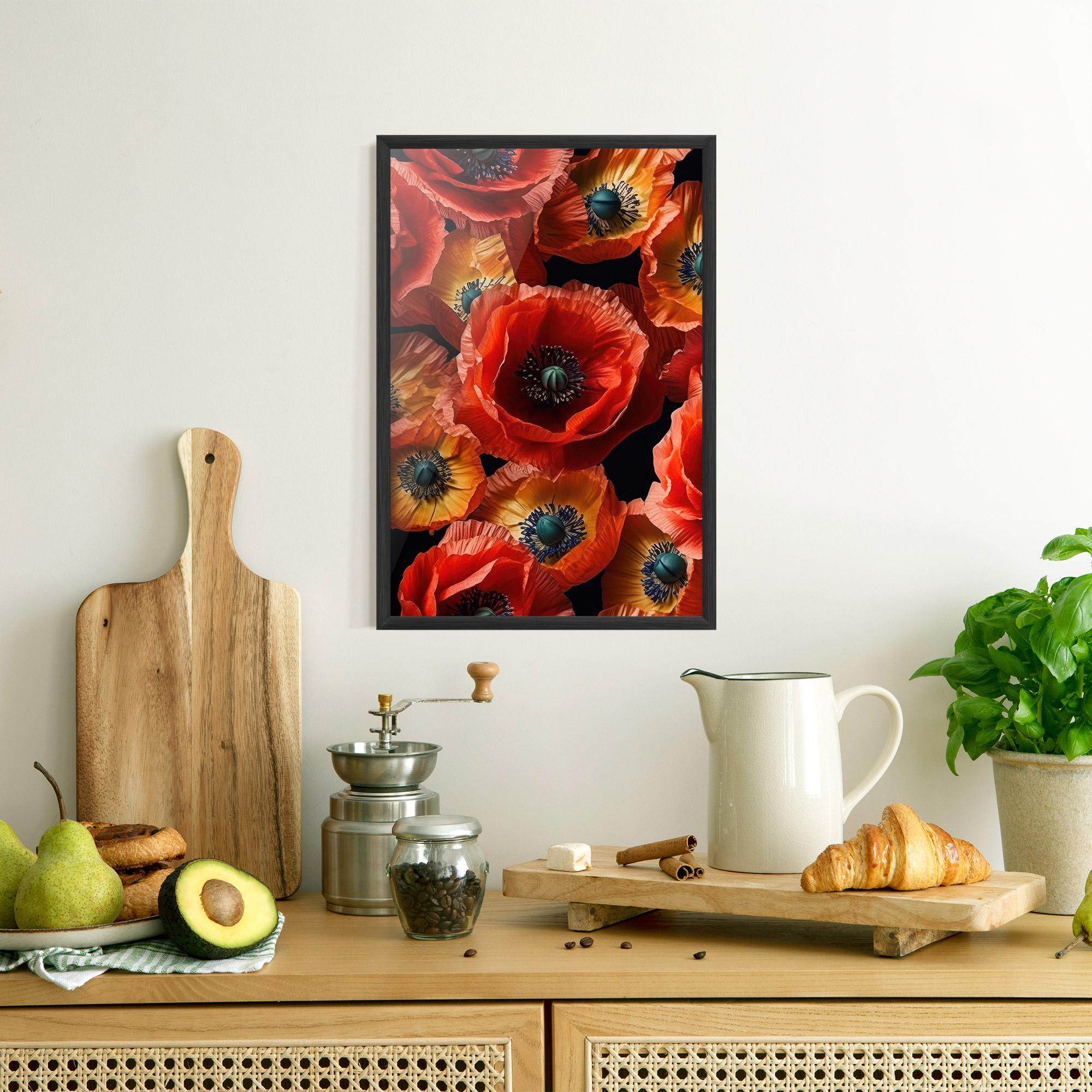 Gerahmte Poster Red Orange Poppy mockup 8
