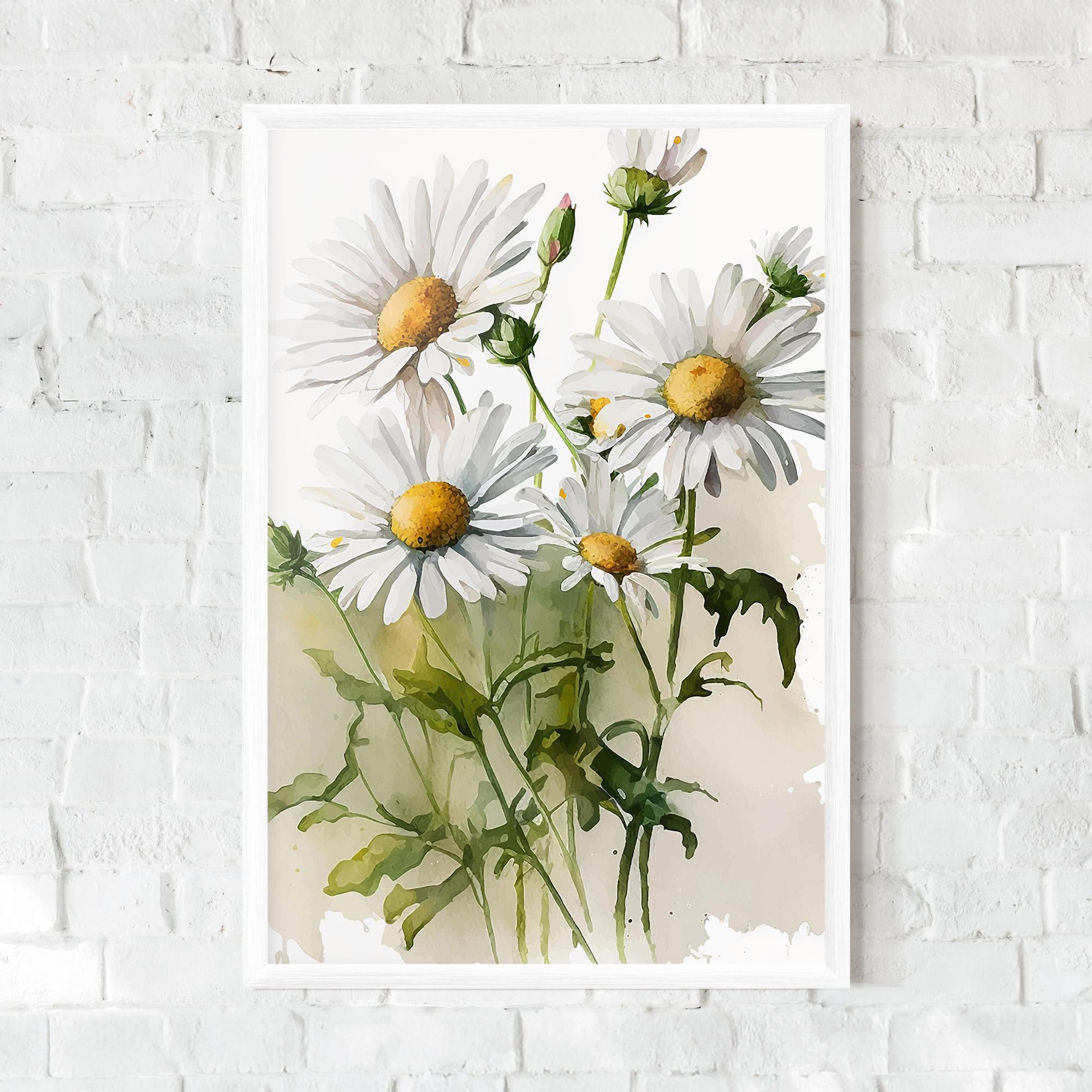 Gerahmte Poster Painted Daisy mockup 0