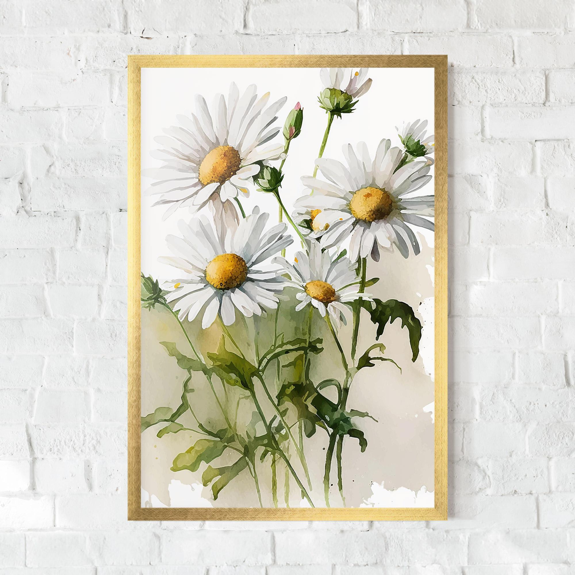 Gerahmte Poster Painted Daisy mockup 0