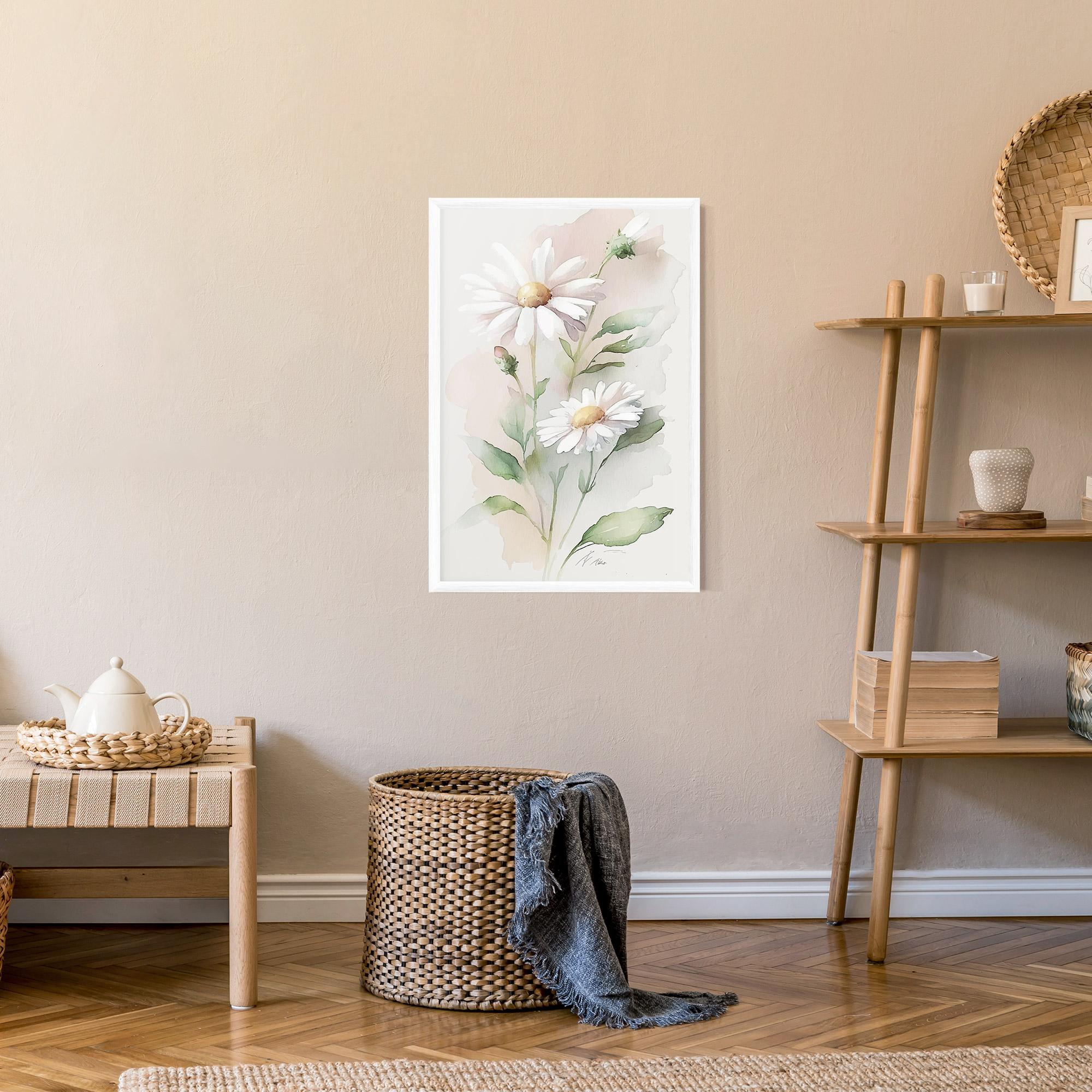 Gerahmte Poster Painted Pretty Daisy mockup 9