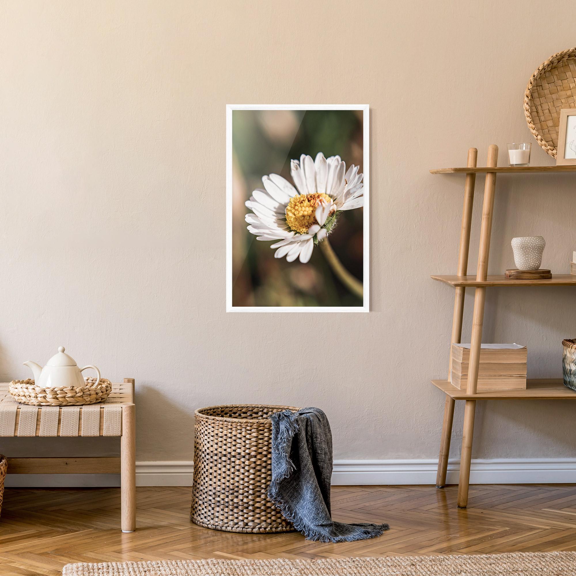 Gerahmte Poster Yellow Pastel Daisy mockup 9