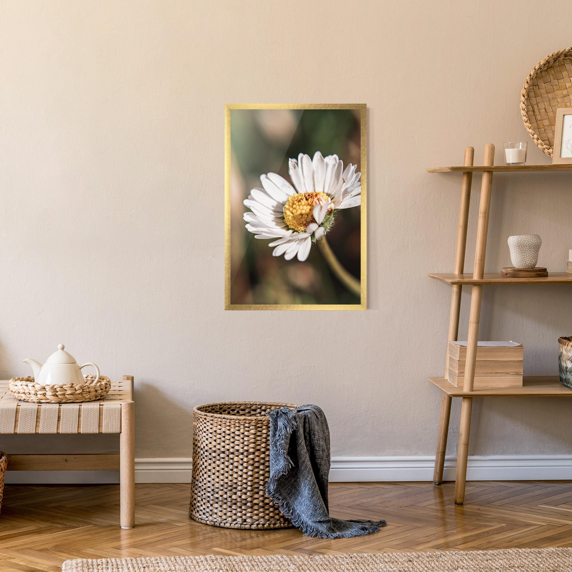 Gerahmte Poster Yellow Pastel Daisy mockup 9