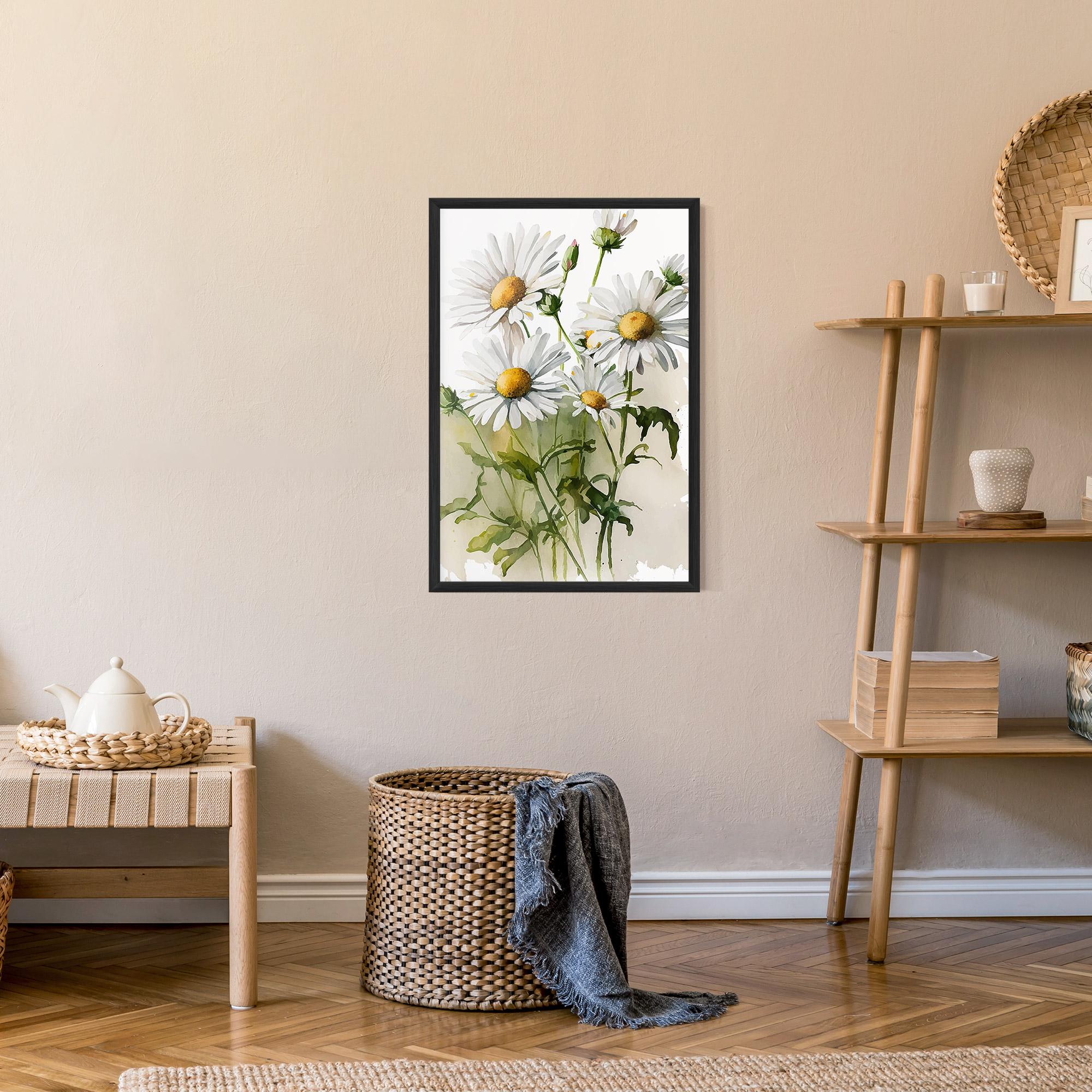 Gerahmte Poster Painted Daisy mockup 9