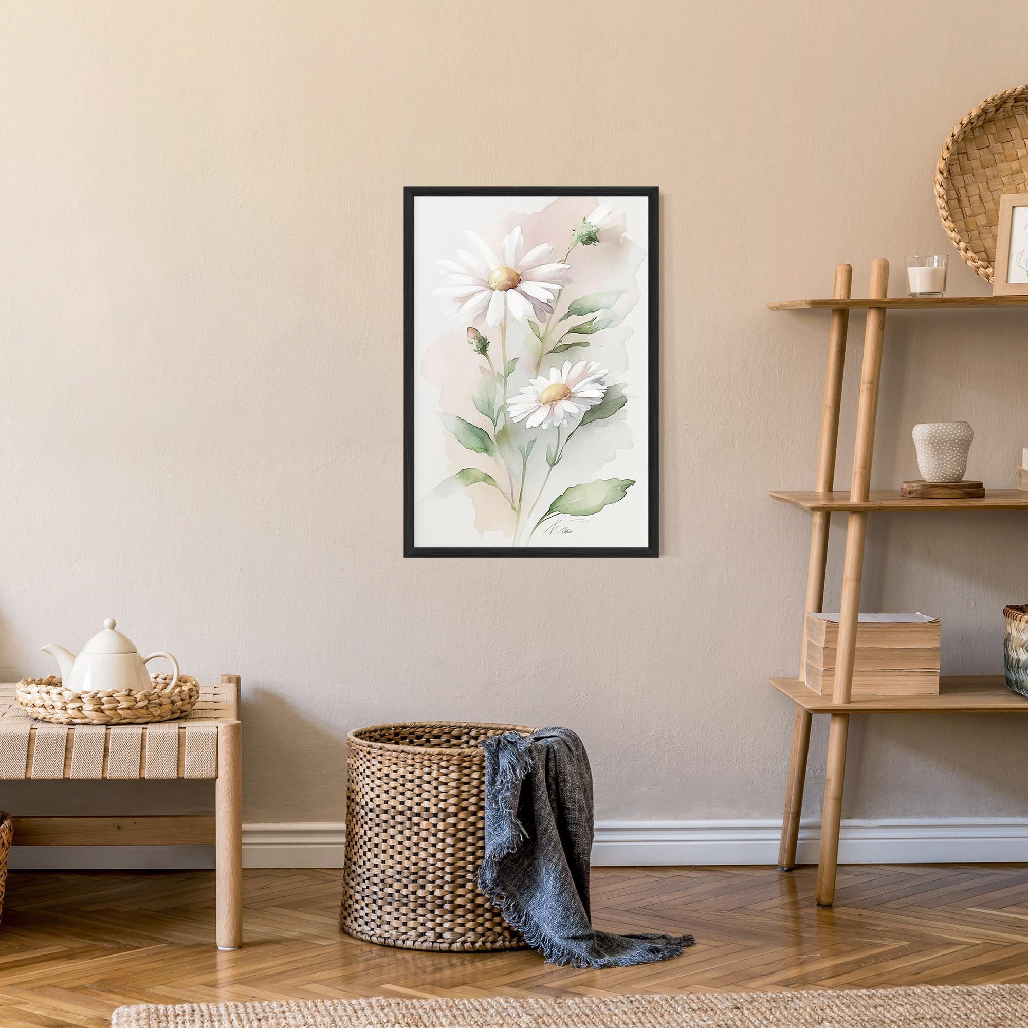 Gerahmte Poster Painted Pretty Daisy mockup 9