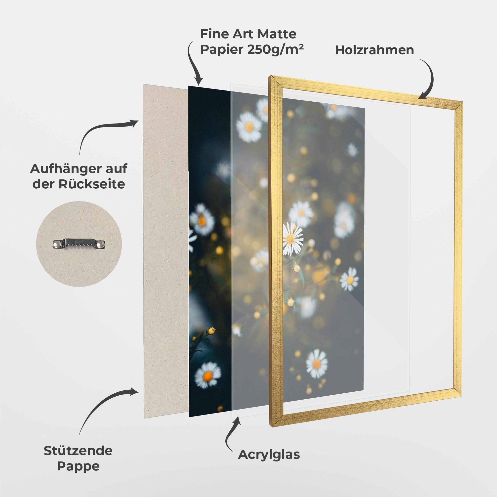 Gerahmte Poster Small Daisy View mockup 1