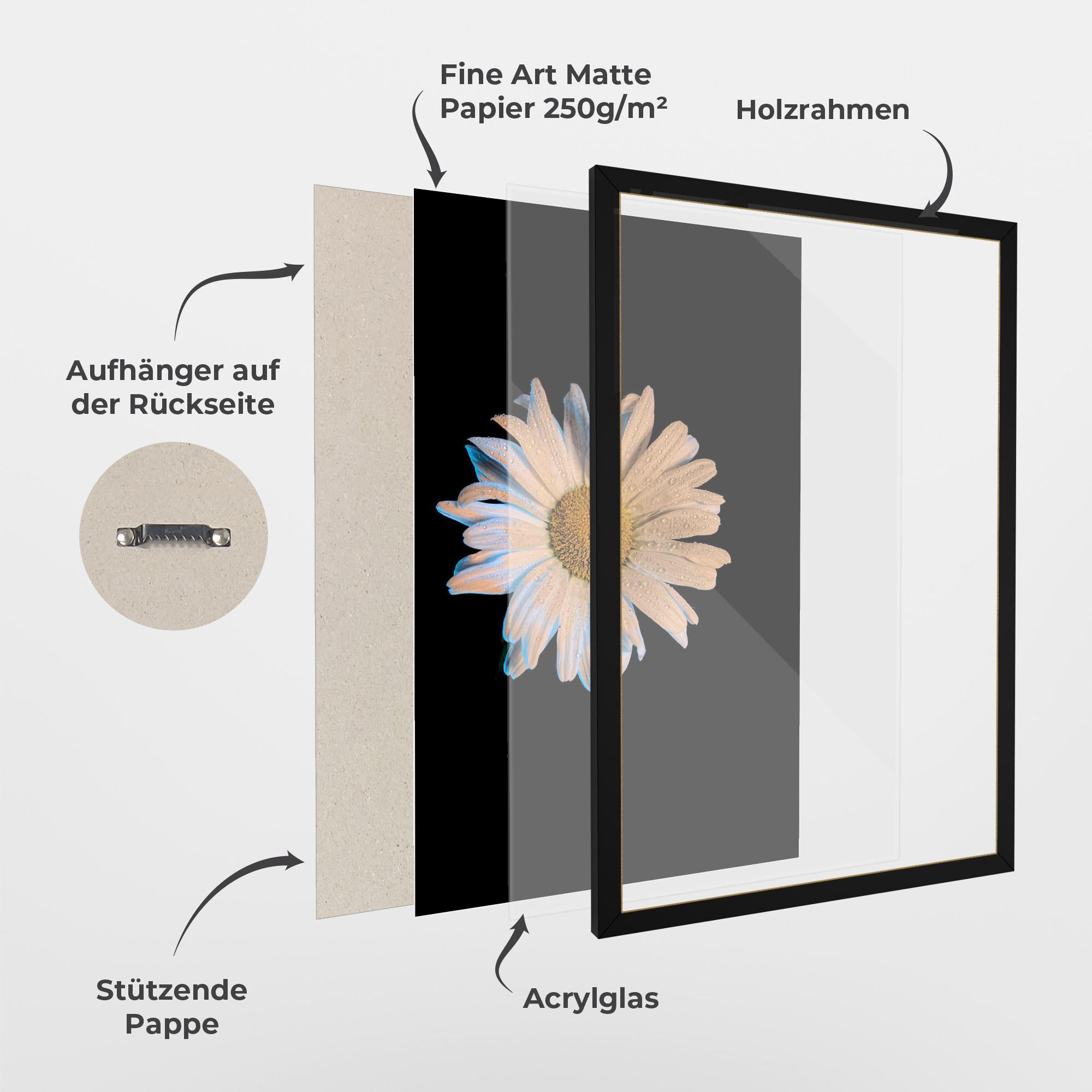 Gerahmte Poster Daisy mockup 1