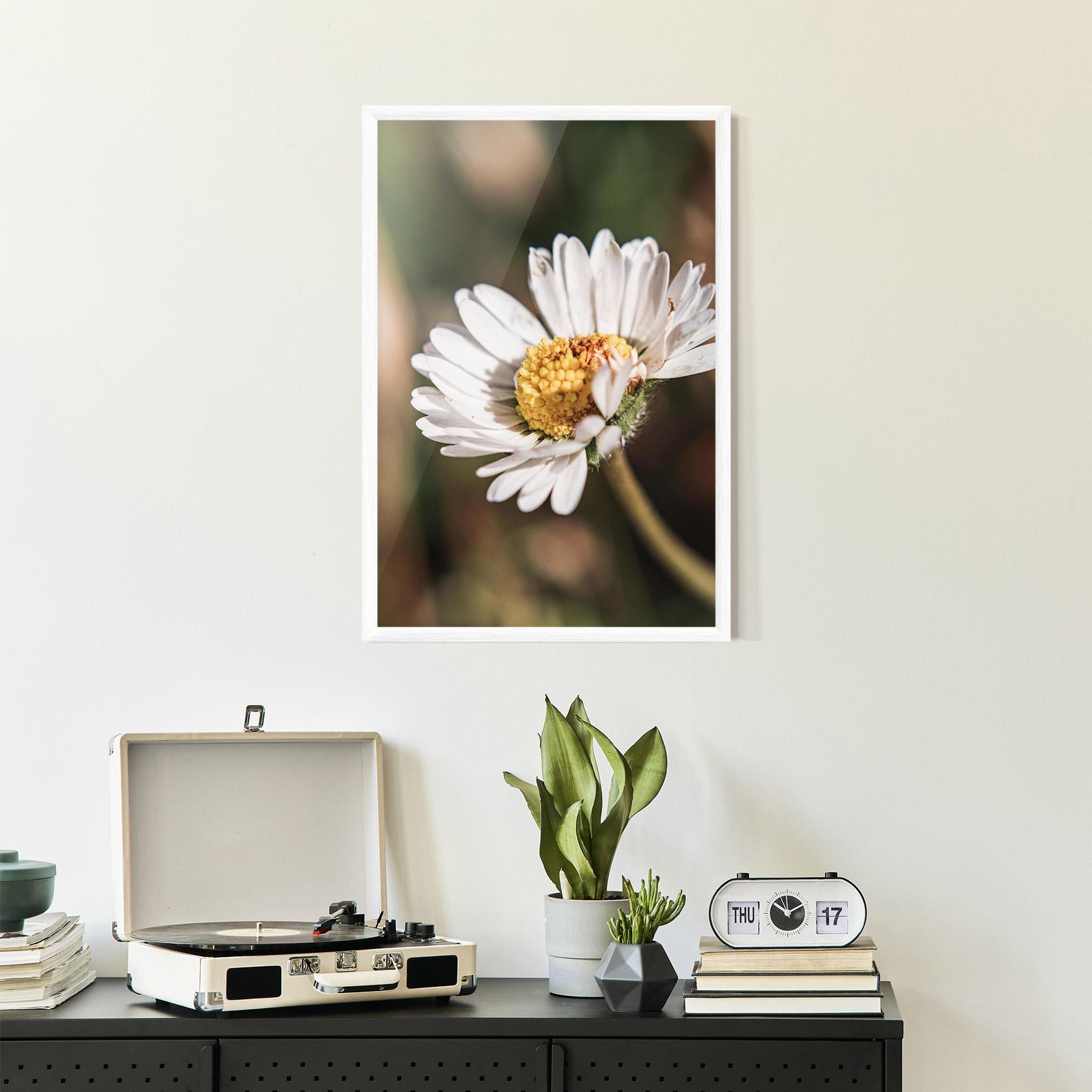 Gerahmte Poster Yellow Pastel Daisy mockup 2