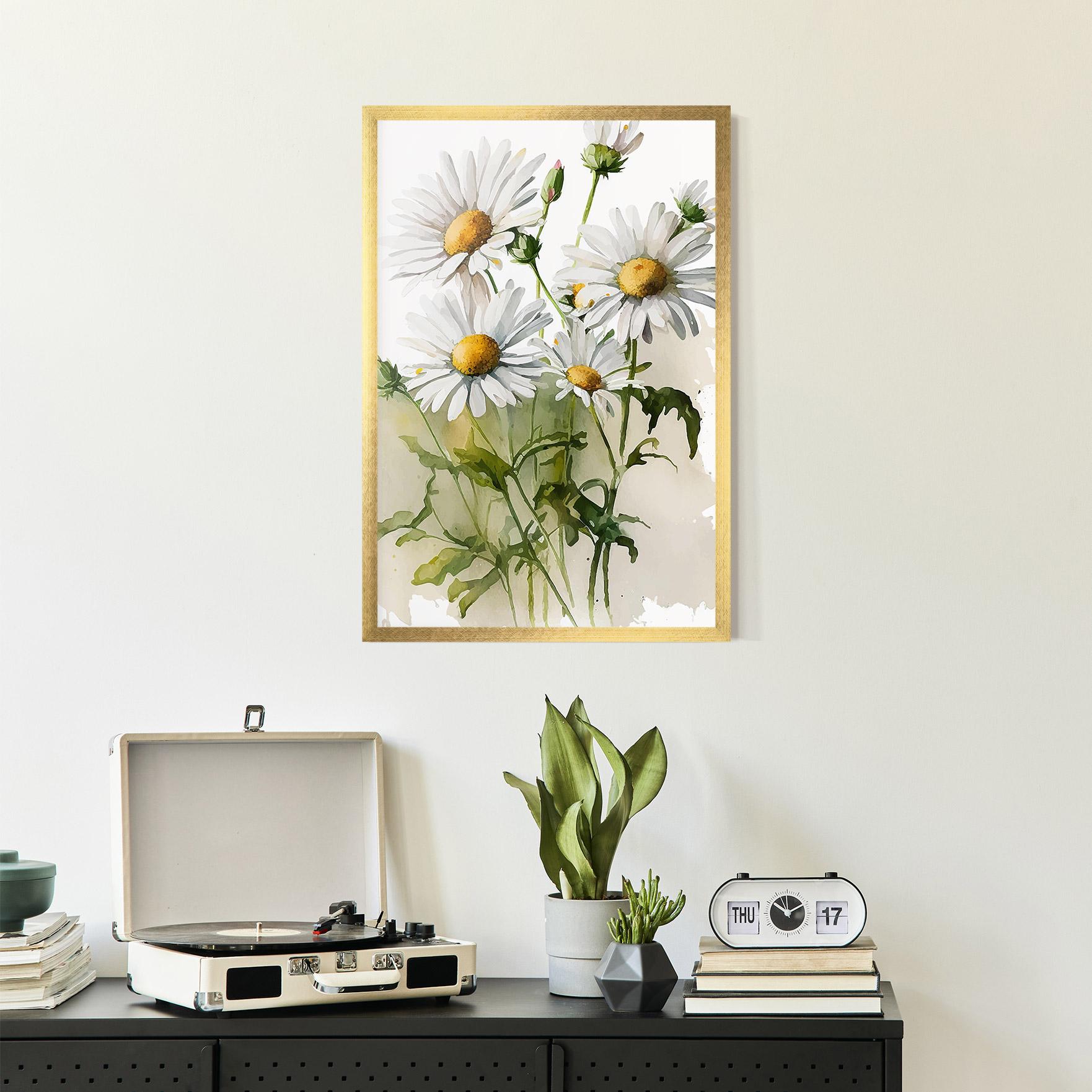 Gerahmte Poster Painted Daisy mockup 2