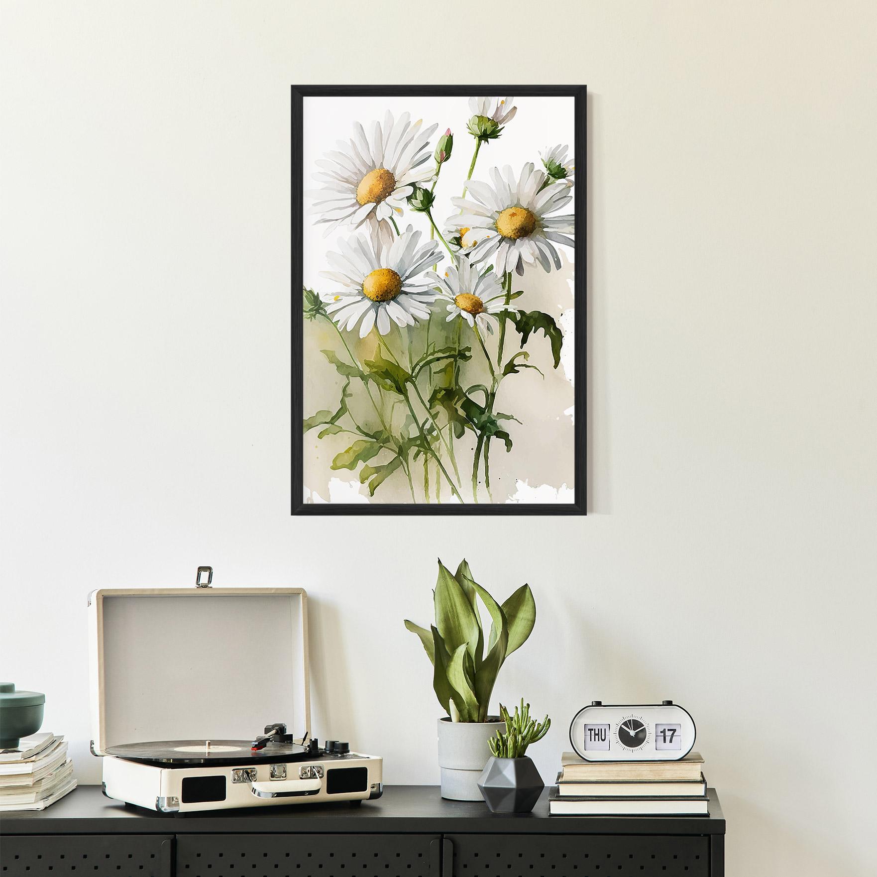 Gerahmte Poster Painted Daisy mockup 2