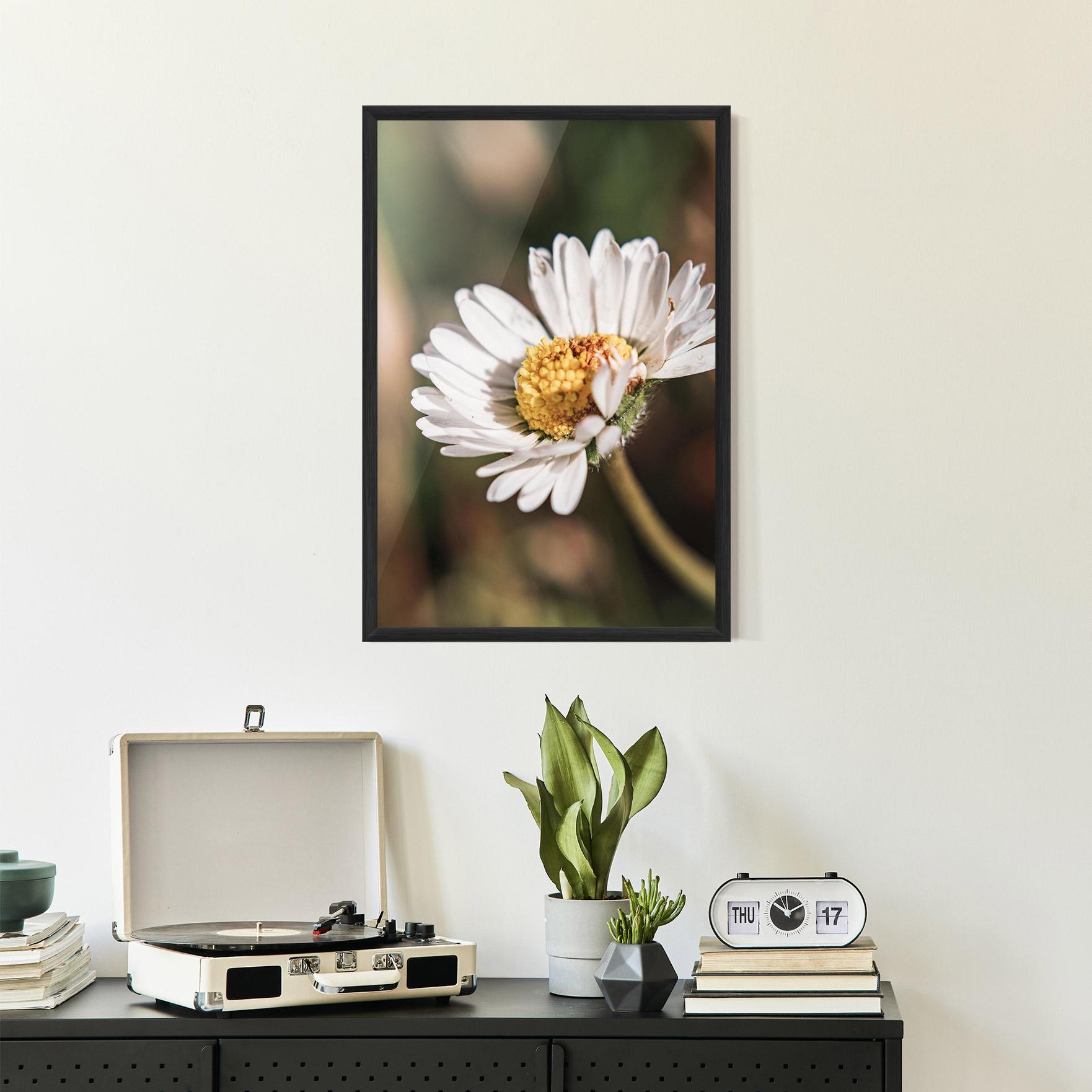 Gerahmte Poster Yellow Pastel Daisy mockup 2