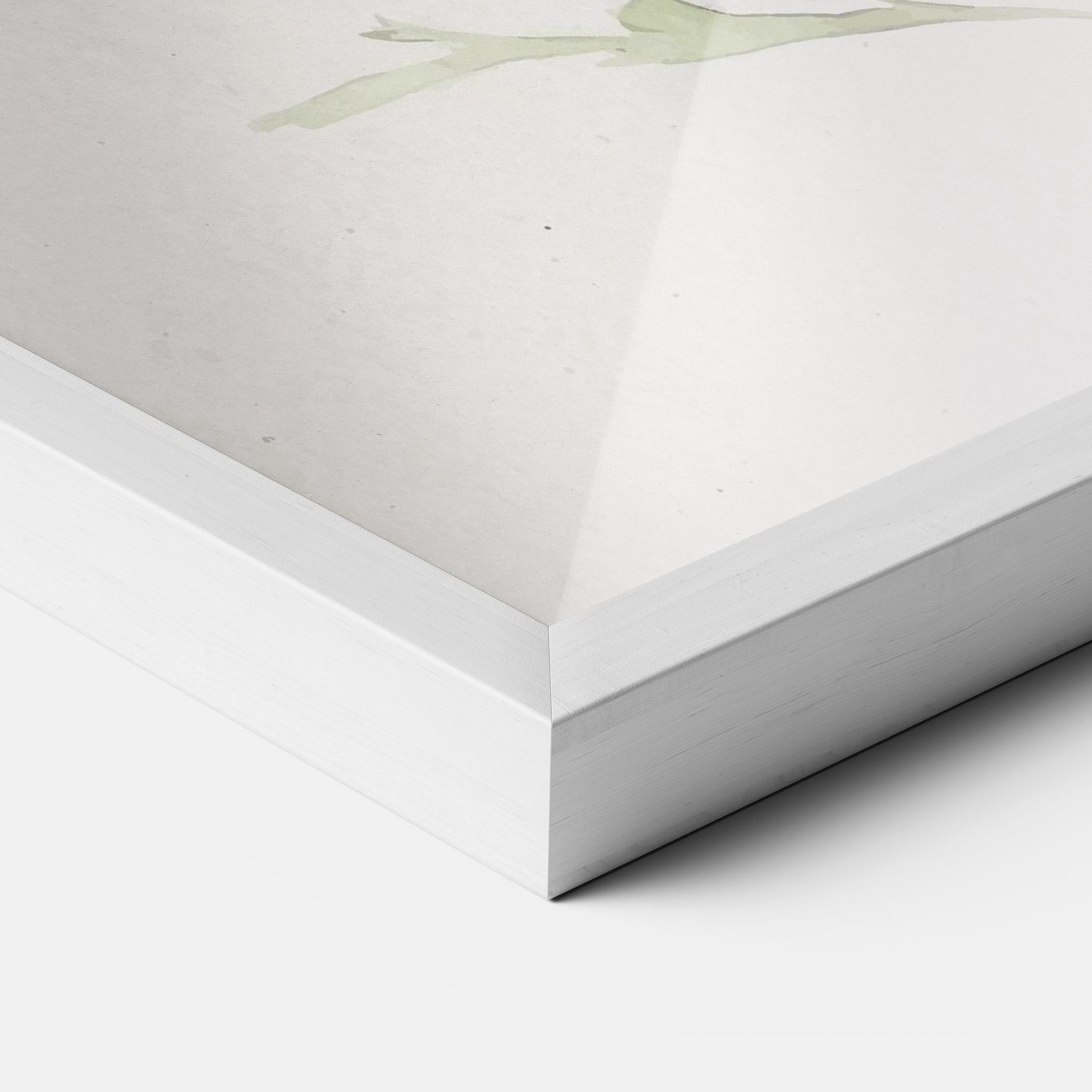 Gerahmte Poster Painted White Daisy mockup 3