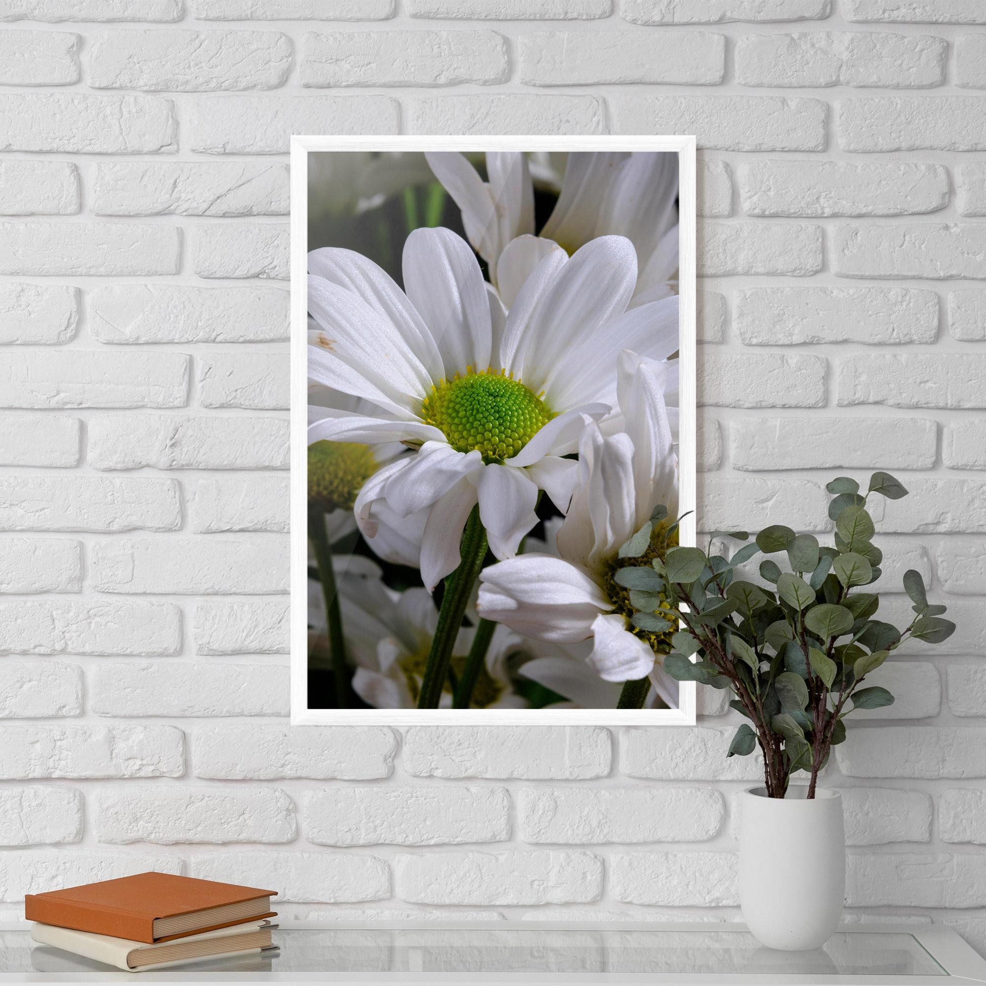 Gerahmte Poster Green Middle Daisy View mockup 5
