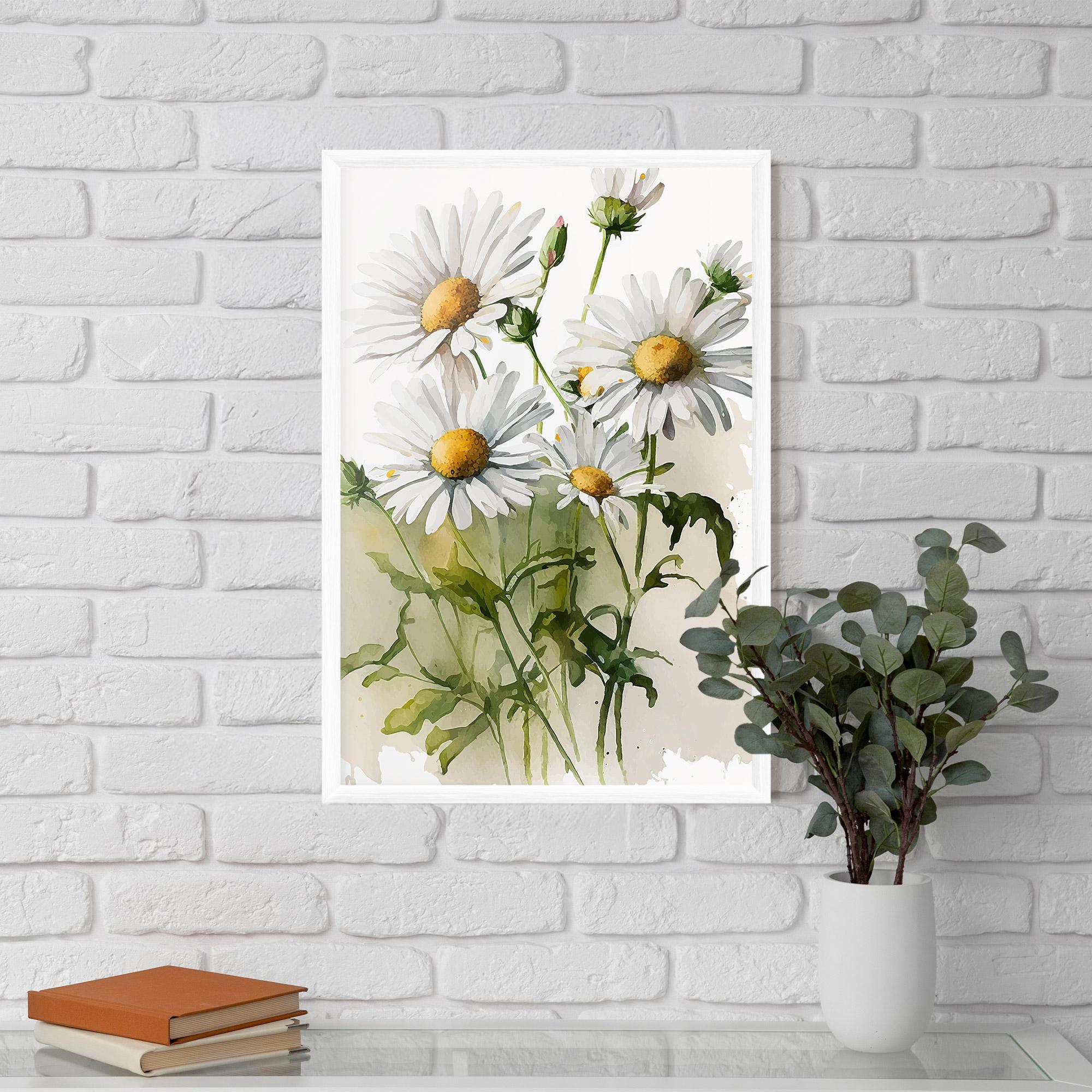 Gerahmte Poster Painted Daisy mockup 5