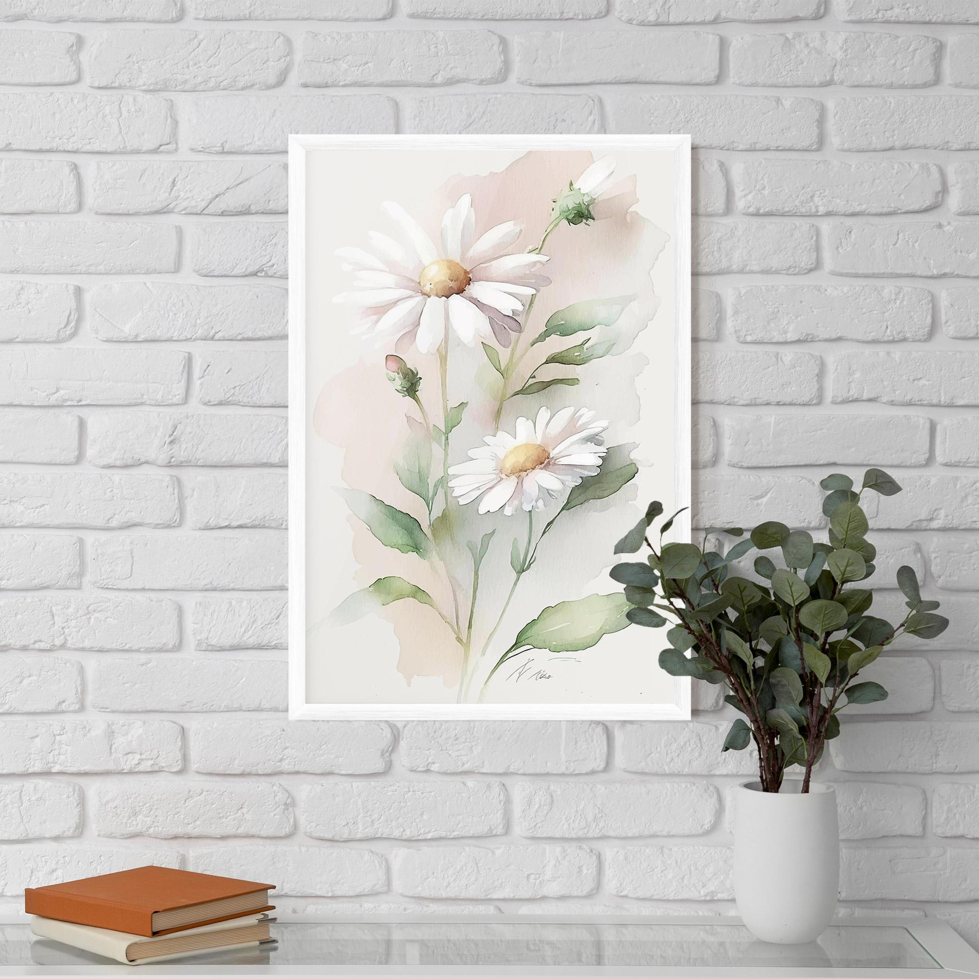 Gerahmte Poster Painted Pretty Daisy mockup 5
