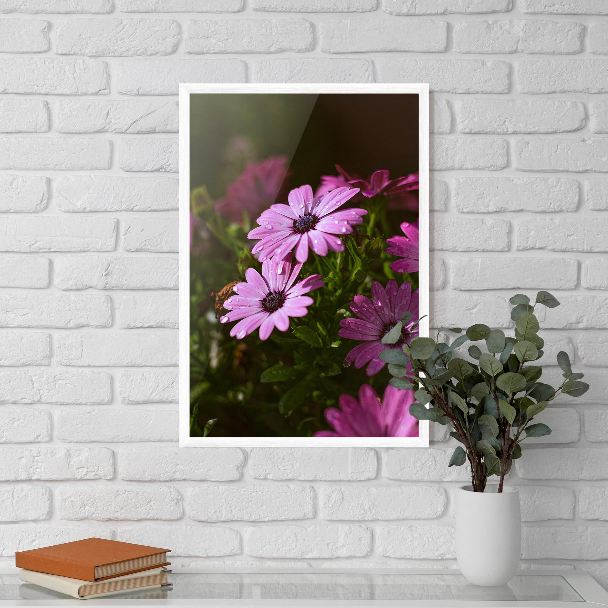 Gerahmte Poster Purple Daisy mockup 5