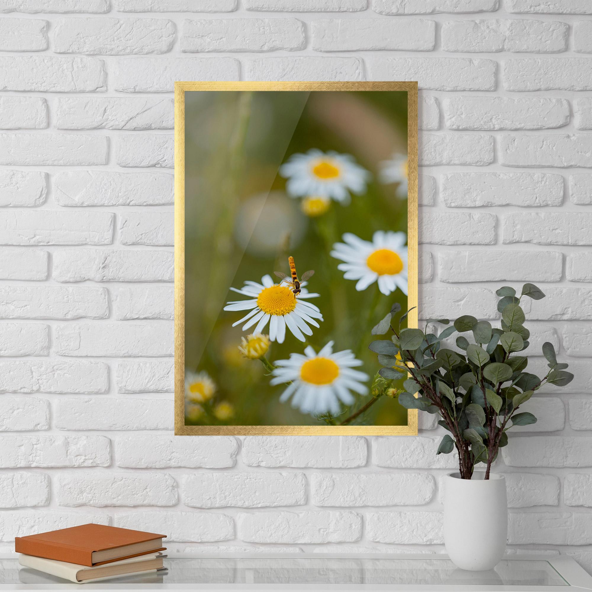 Gerahmte Poster Bug On Small Daisy mockup 5