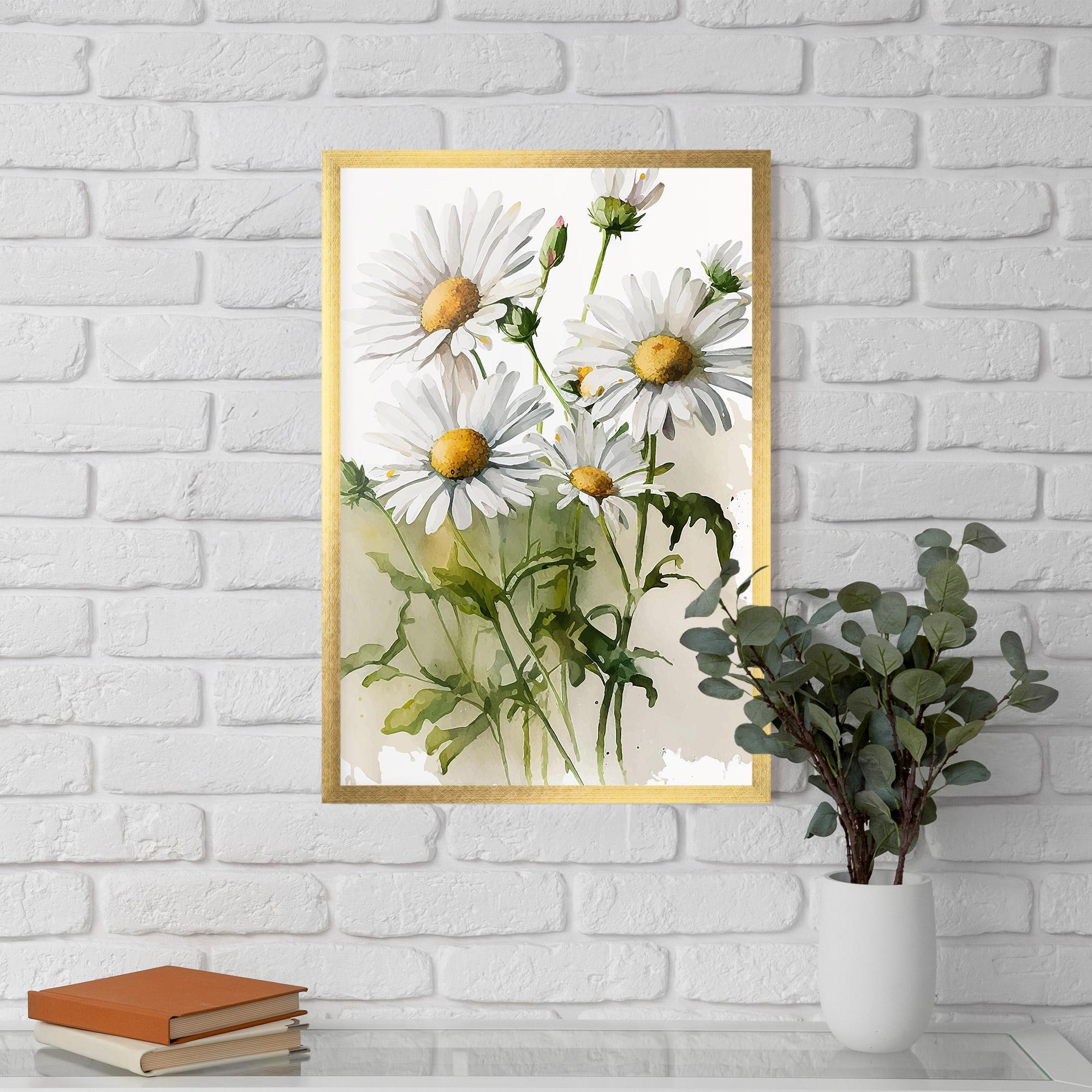 Gerahmte Poster Painted Daisy mockup 5