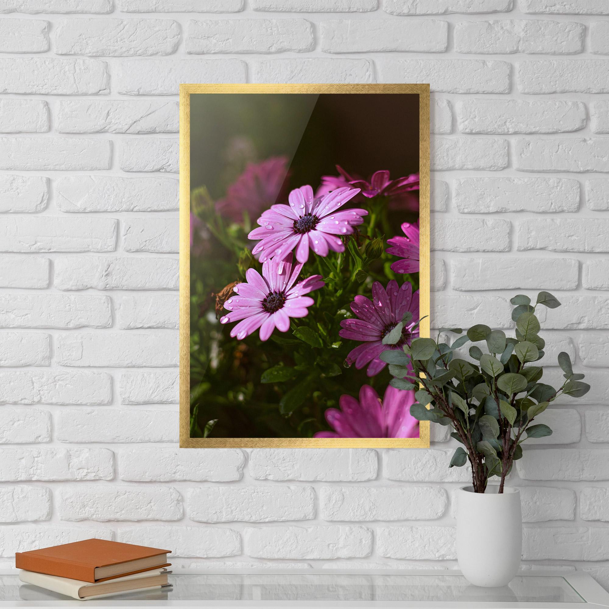 Gerahmte Poster Purple Daisy mockup 5