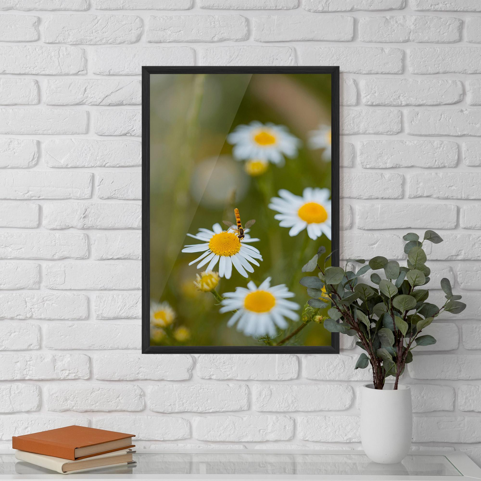 Gerahmte Poster Bug On Small Daisy mockup 5