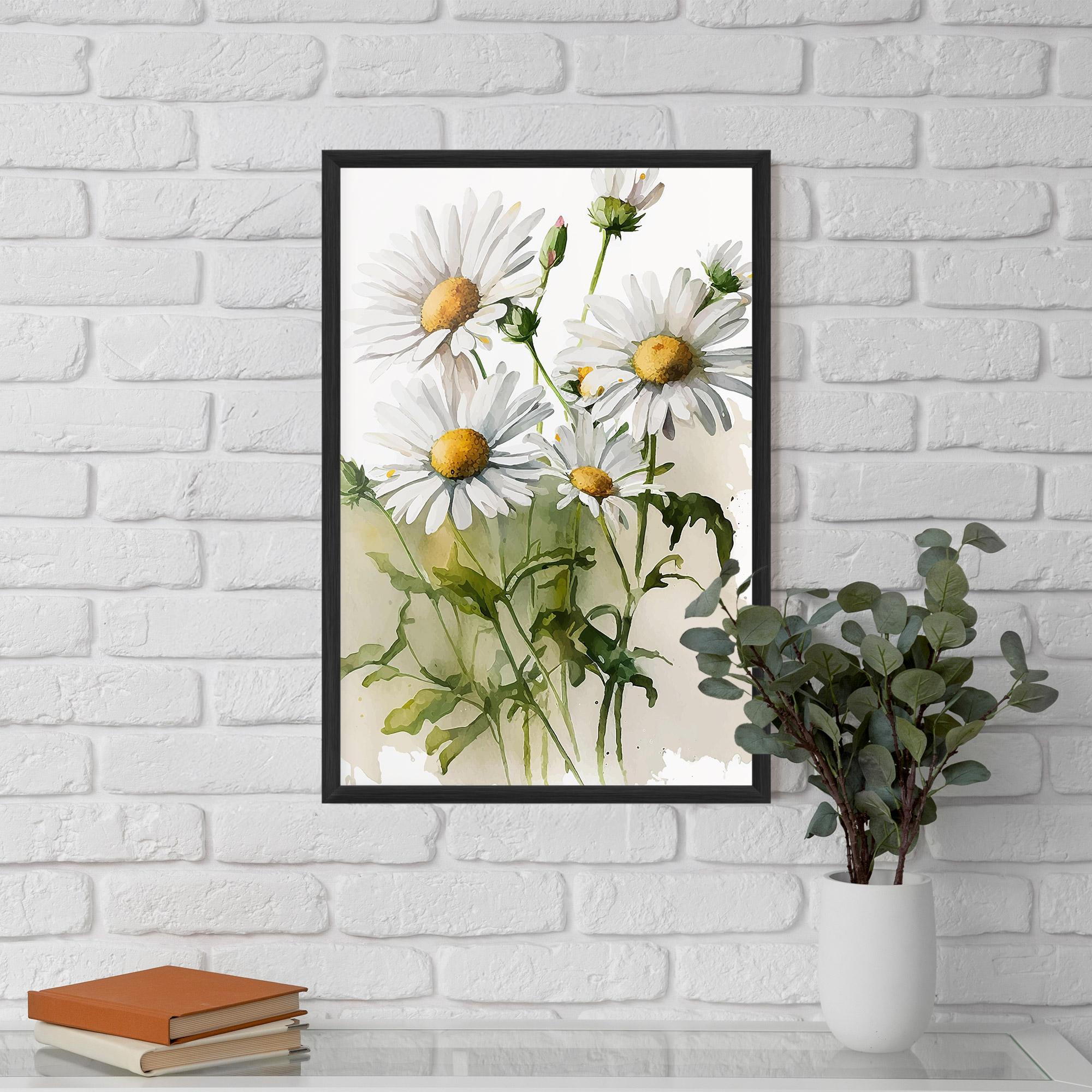Gerahmte Poster Painted Daisy mockup 5
