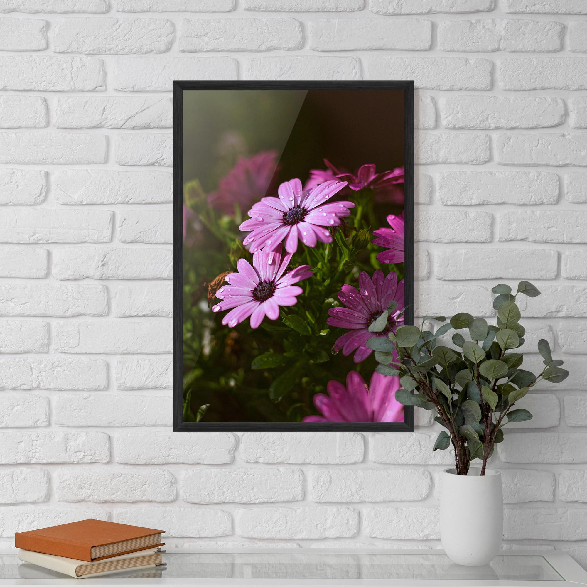 Gerahmte Poster Purple Daisy mockup 5