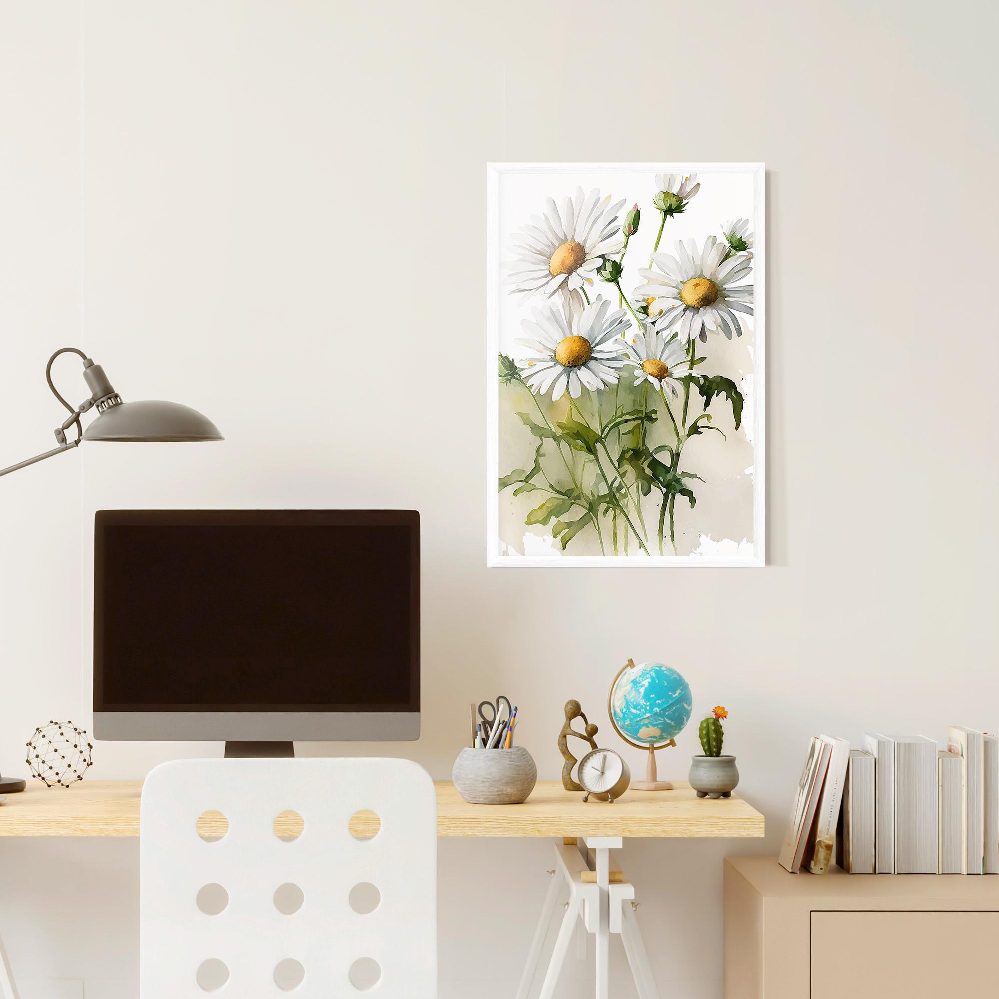 Gerahmte Poster Painted Daisy mockup 6