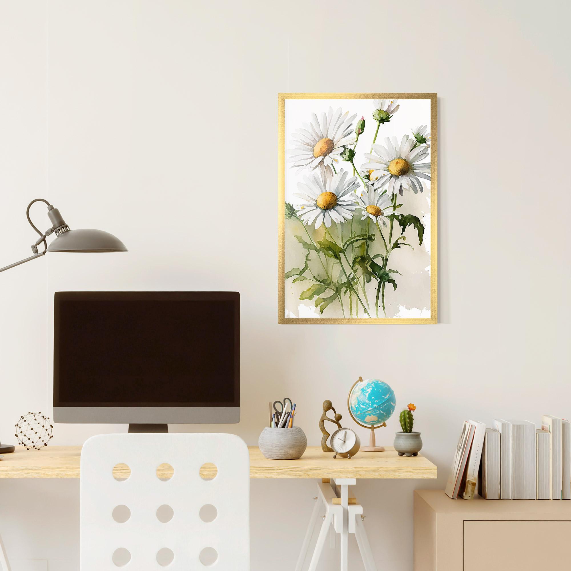Gerahmte Poster Painted Daisy mockup 6