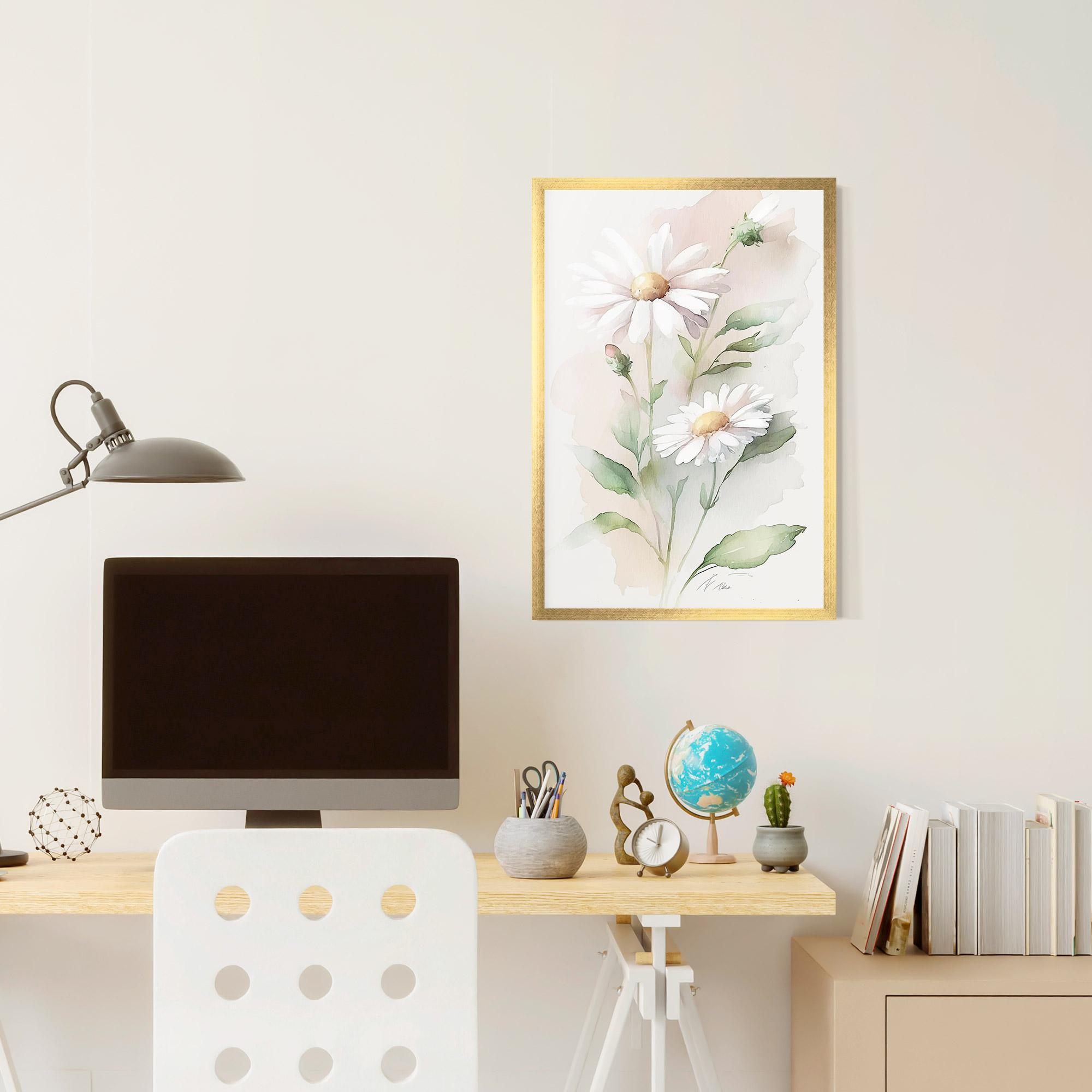 Gerahmte Poster Painted Pretty Daisy mockup 6