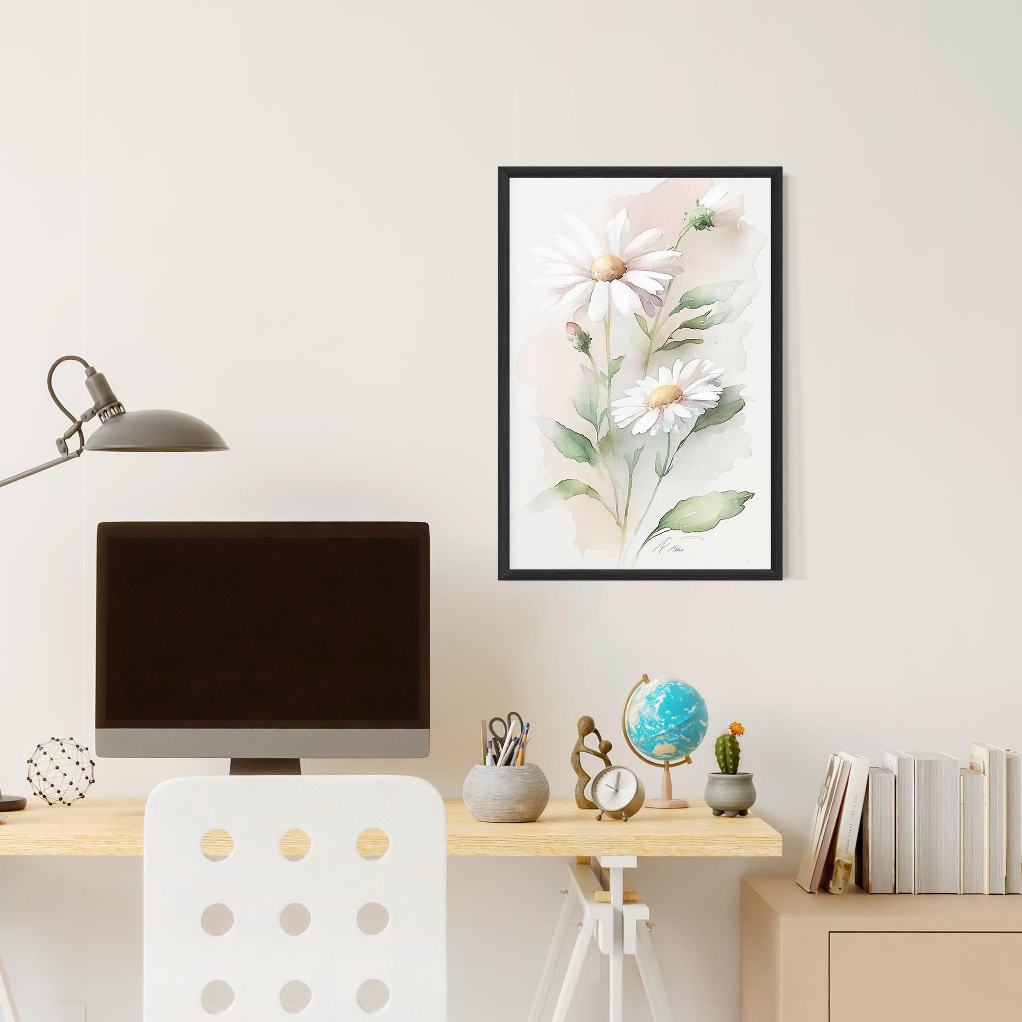 Gerahmte Poster Painted Pretty Daisy mockup 6