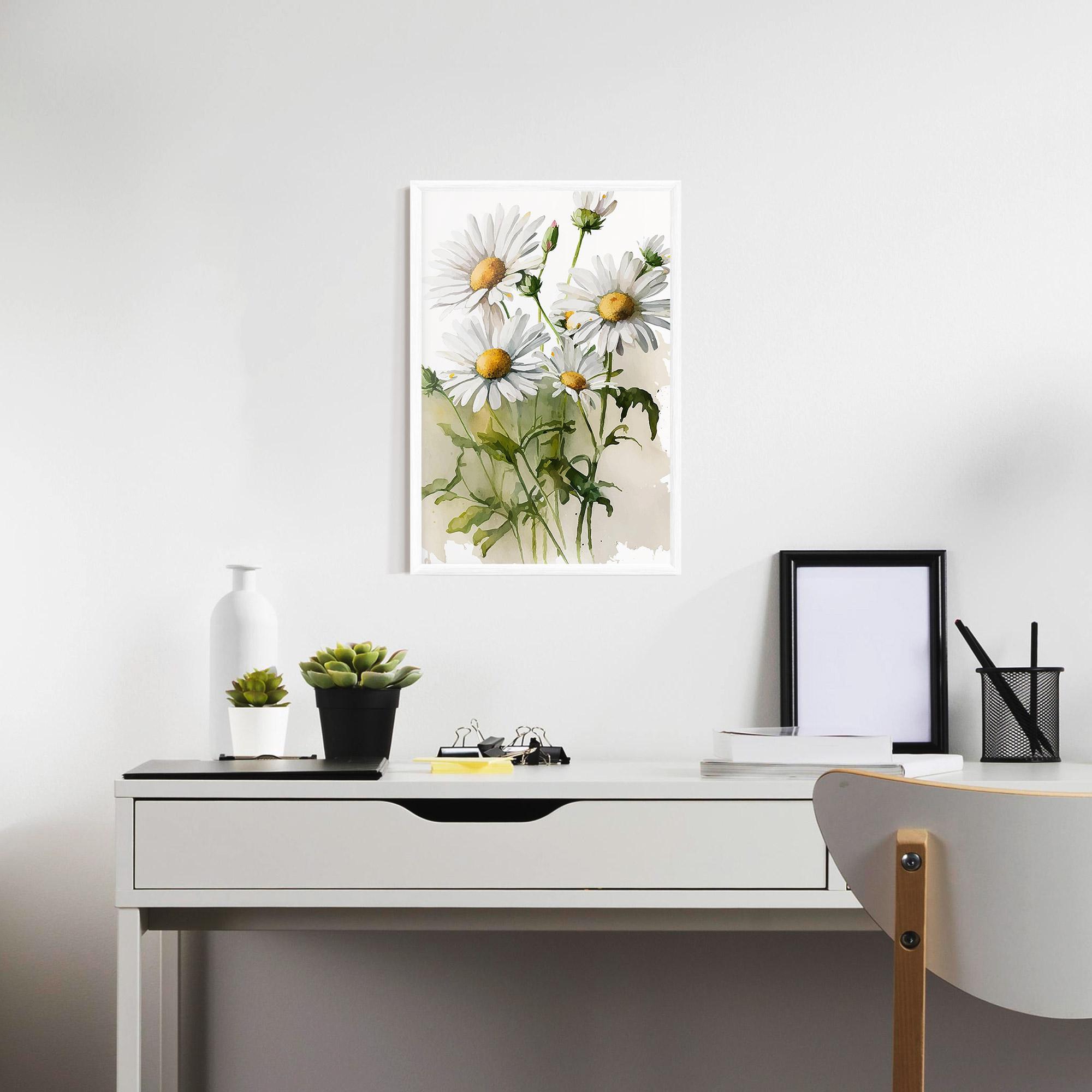 Gerahmte Poster Painted Daisy mockup 7