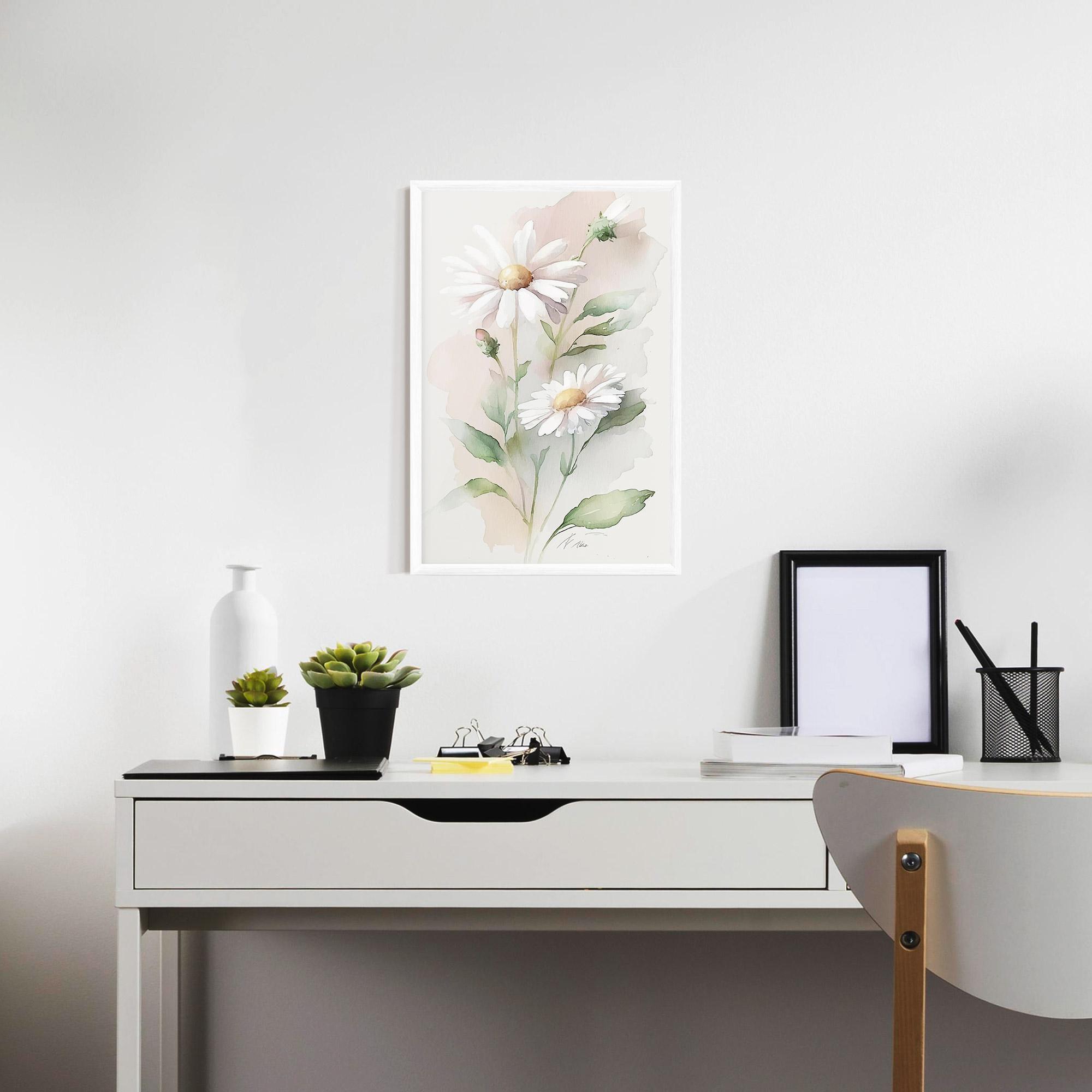 Gerahmte Poster Painted Pretty Daisy mockup 7